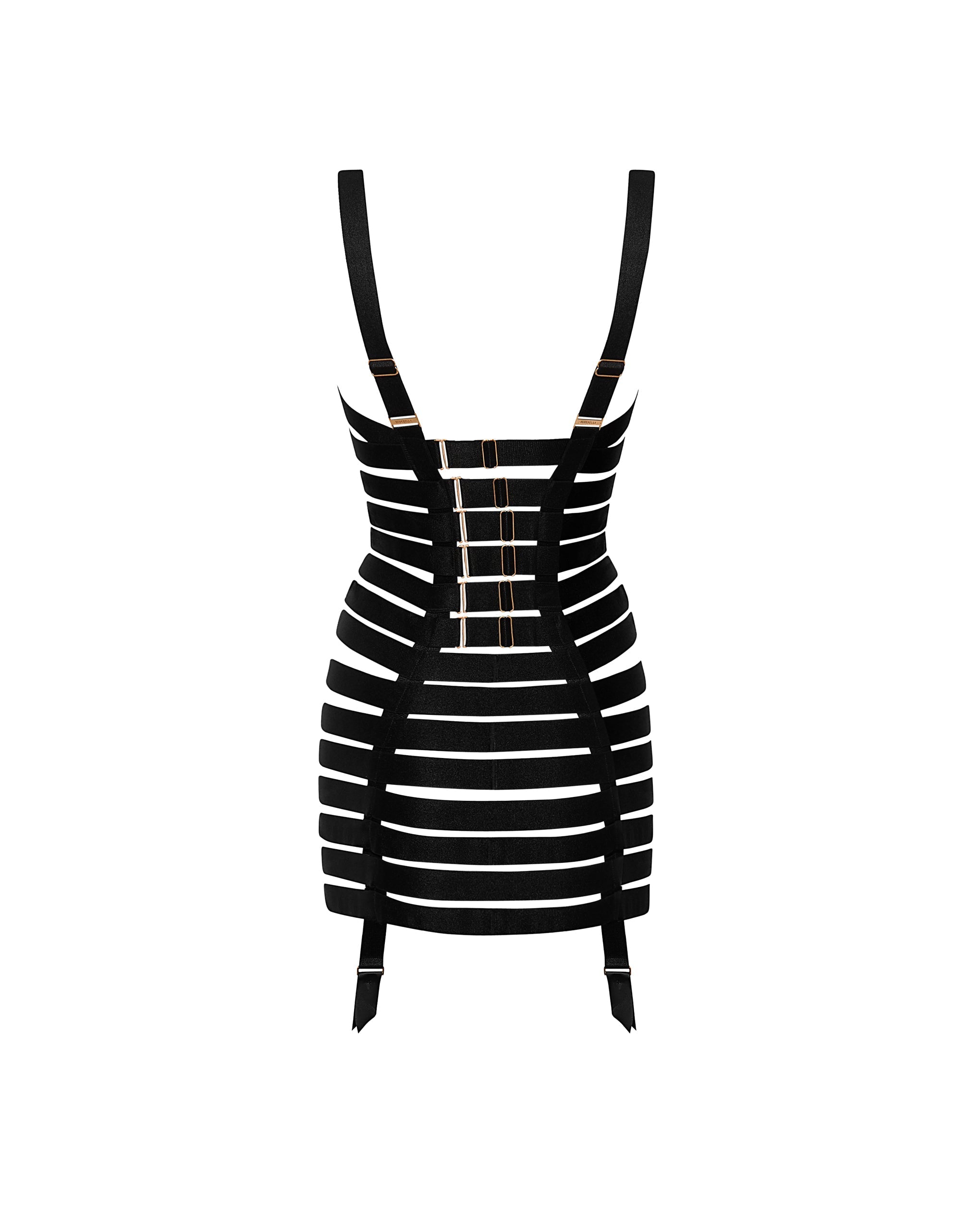 Guêpière Trinity Longue À Armature Noire
