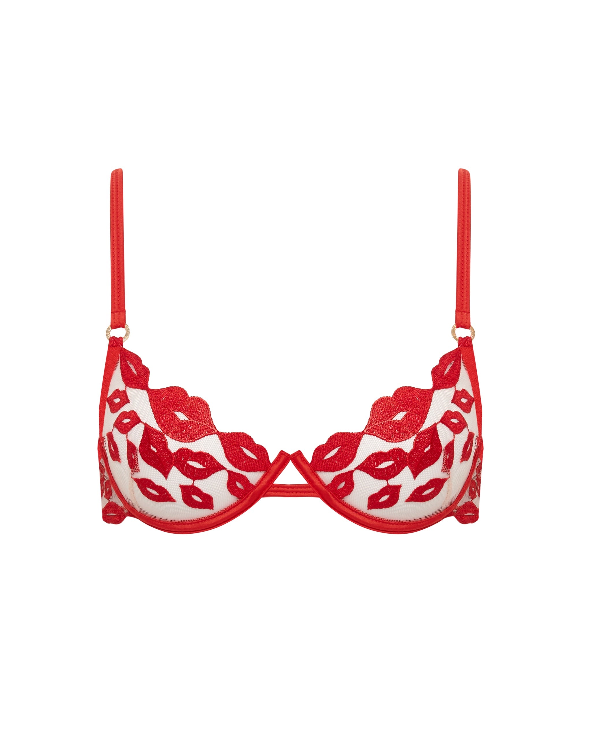 Soutien-gorge avec armatures Marian Rouge/Transparent
