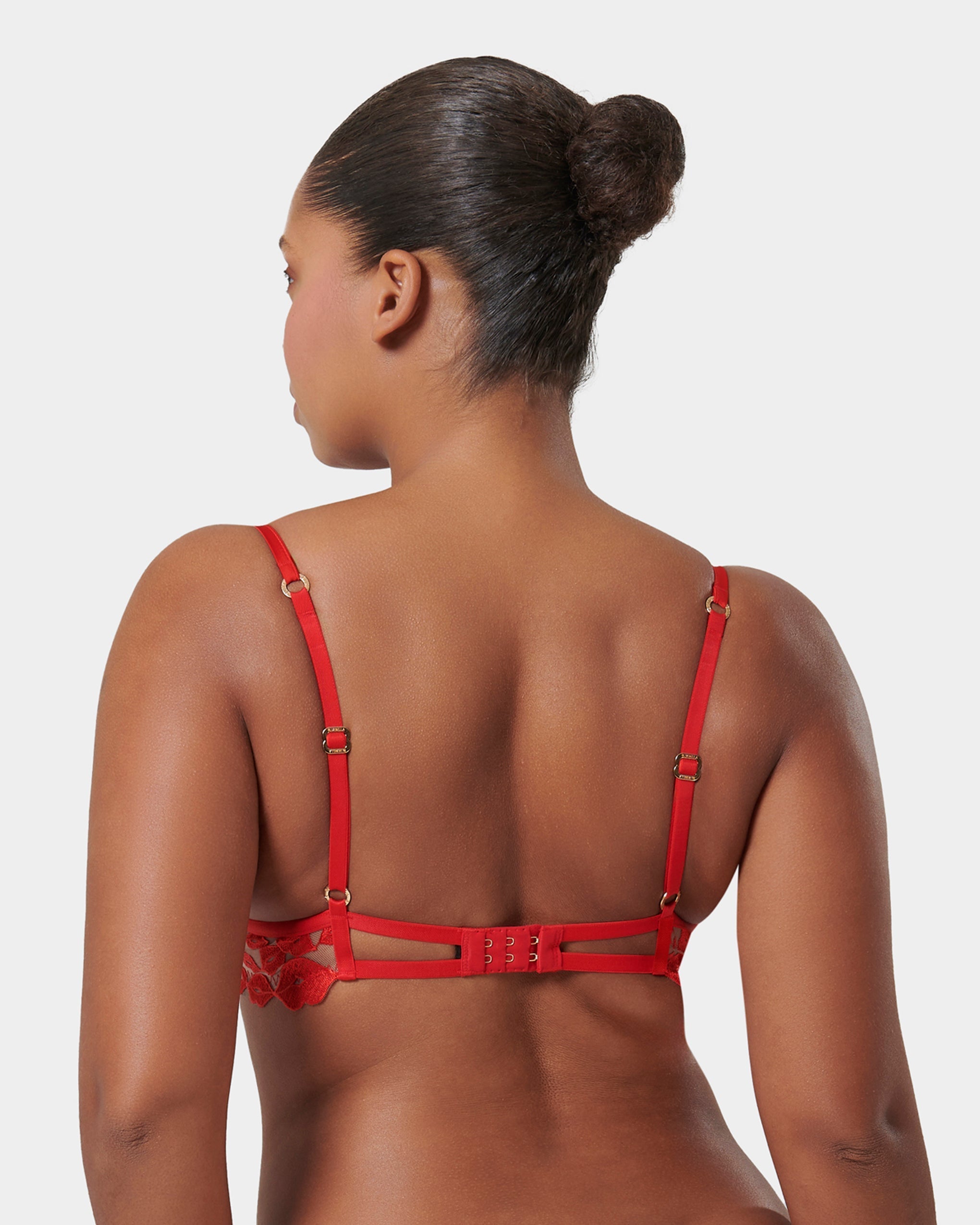 Soutien-gorge avec armatures Marian Rouge/Transparent