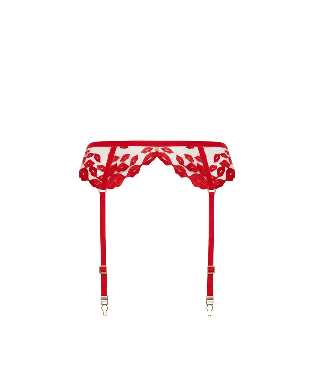 Porte-jarretelles Marian Rouge/Transparent