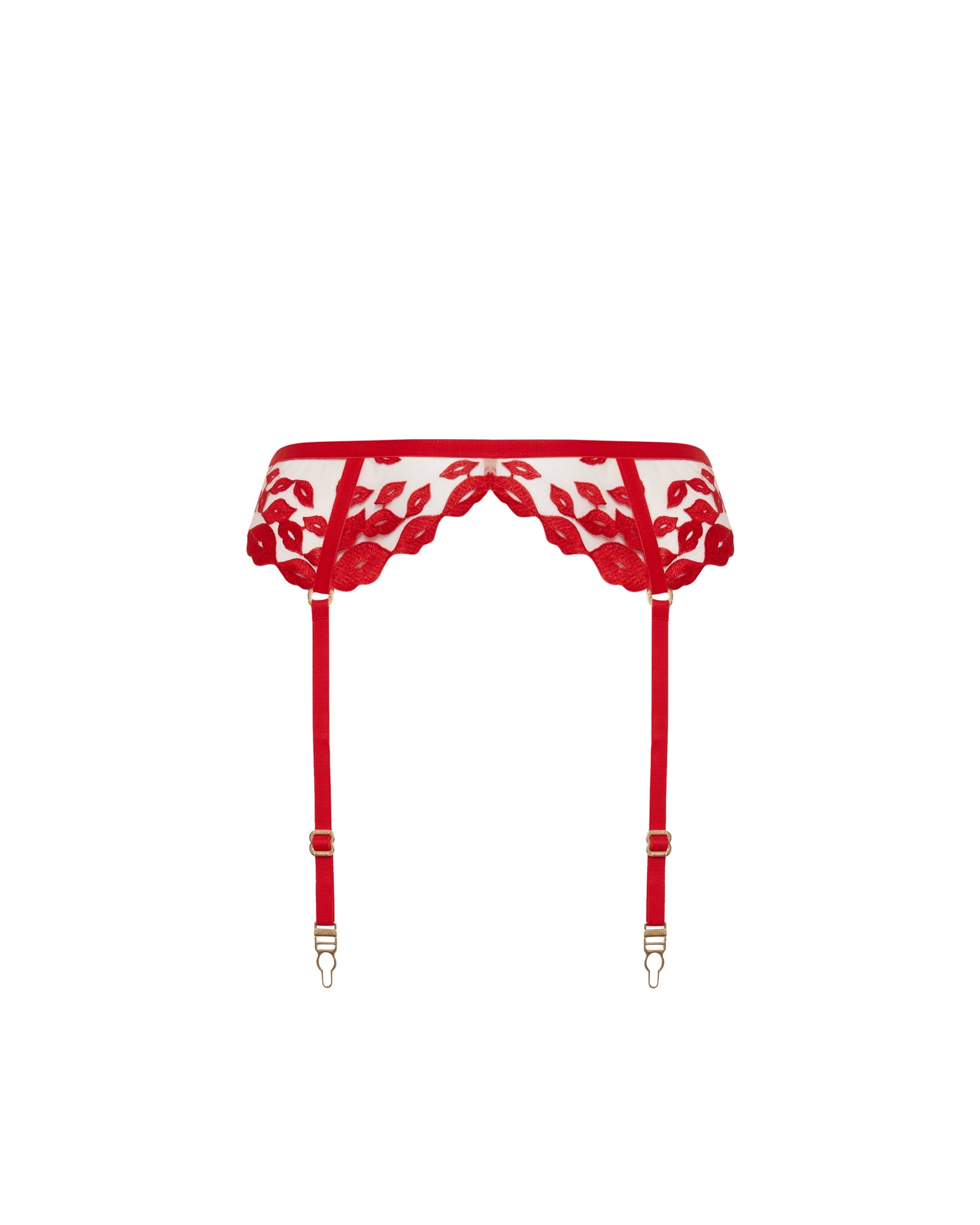 Porte-jarretelles Marian Rouge/Transparent