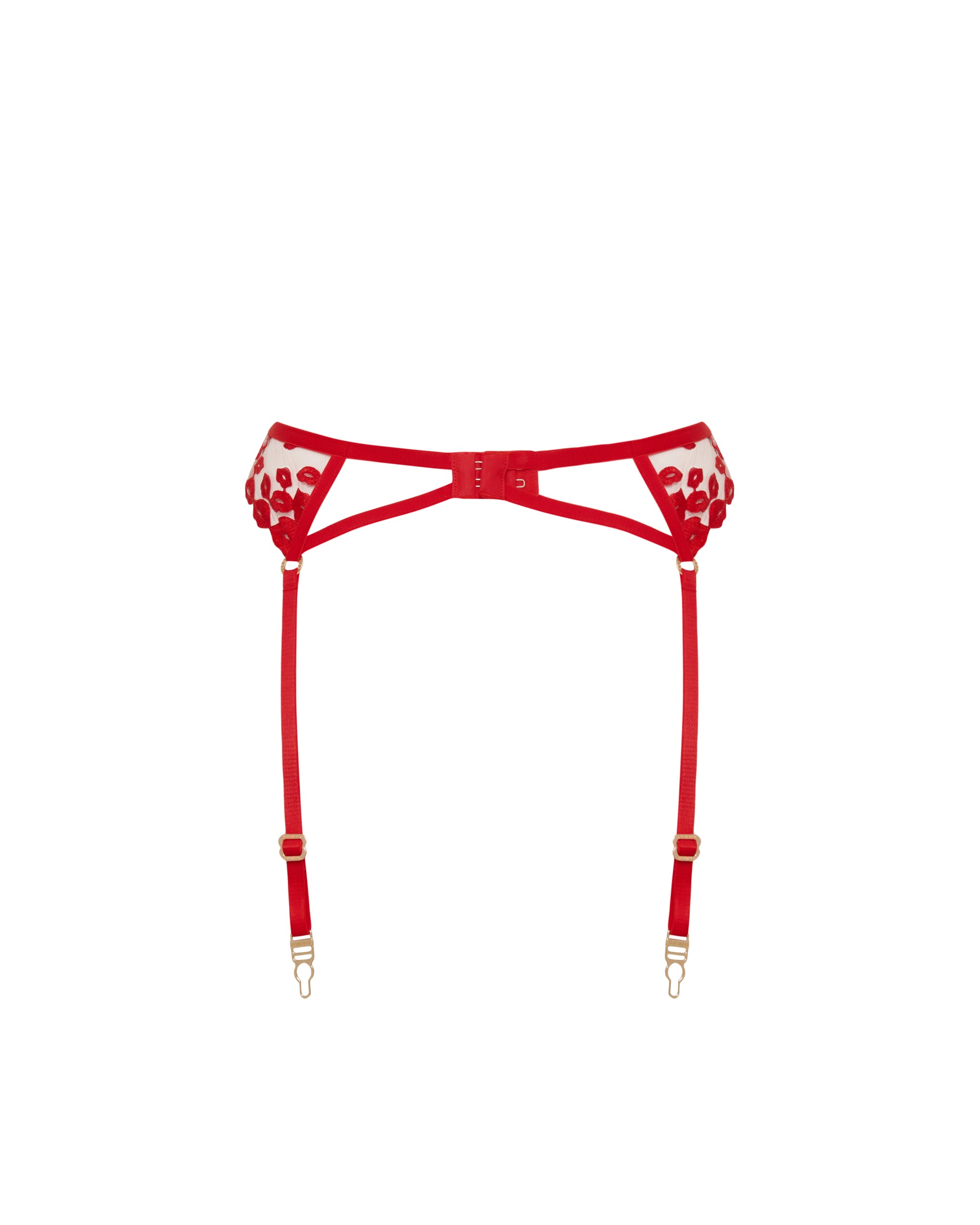 Porte-jarretelles Marian Rouge/Transparent