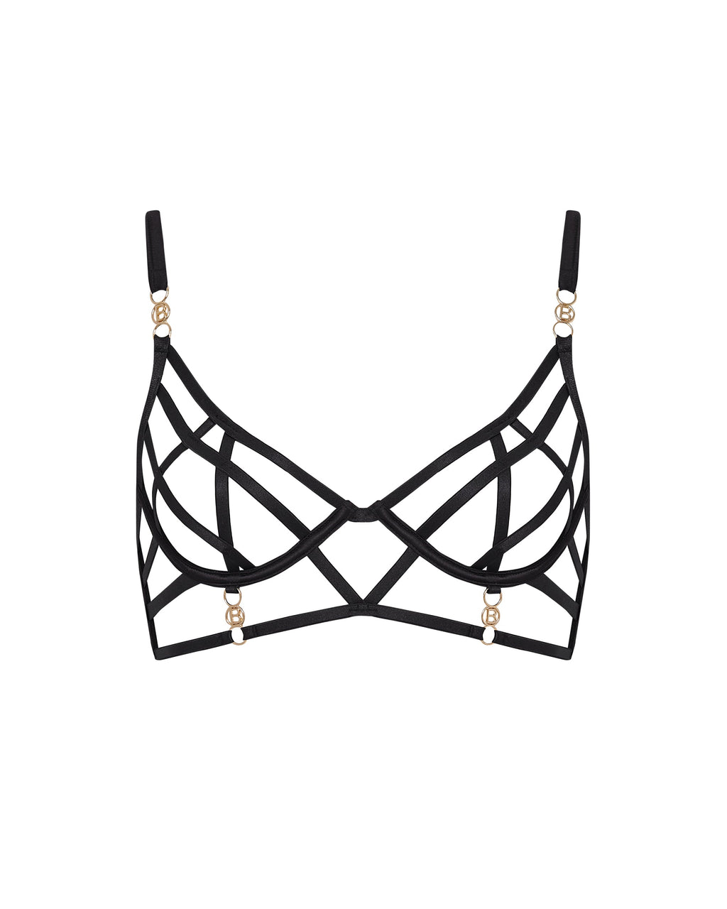 Shirin Soutien-gorge à armatures semi-ouvert Noir