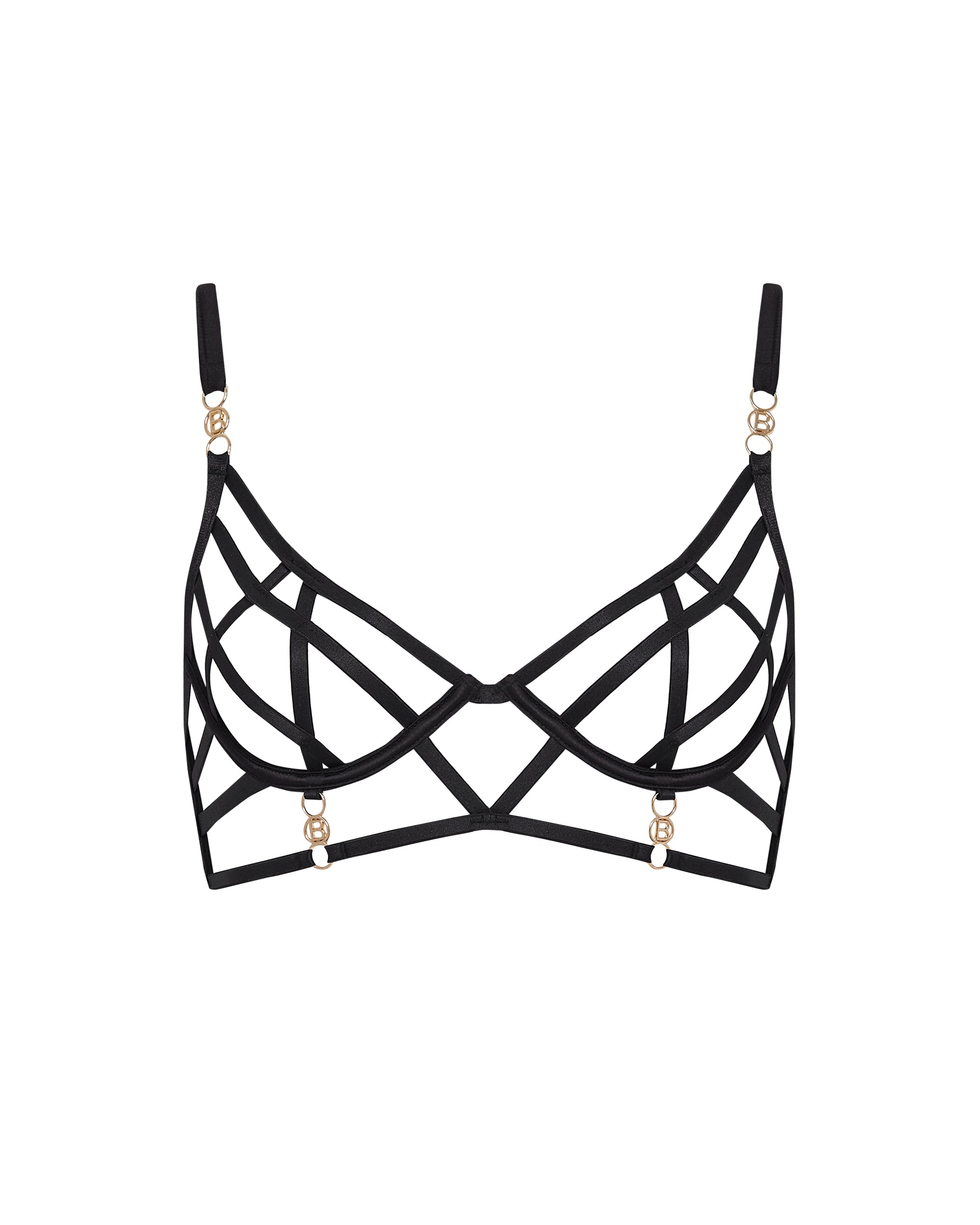 Shirin Soutien-gorge à armatures semi-ouvert Noir