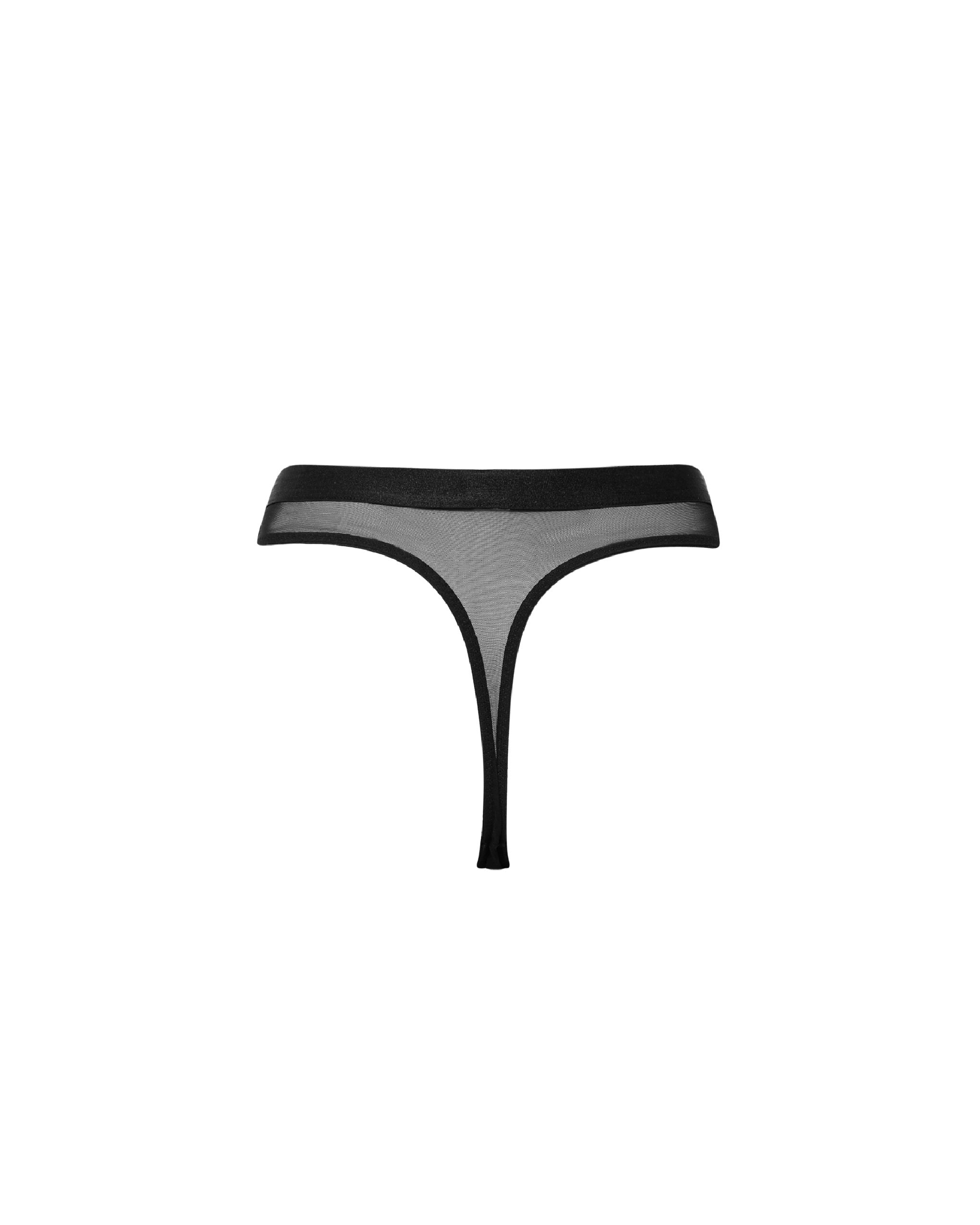 String Taille Haute Trinity Noir