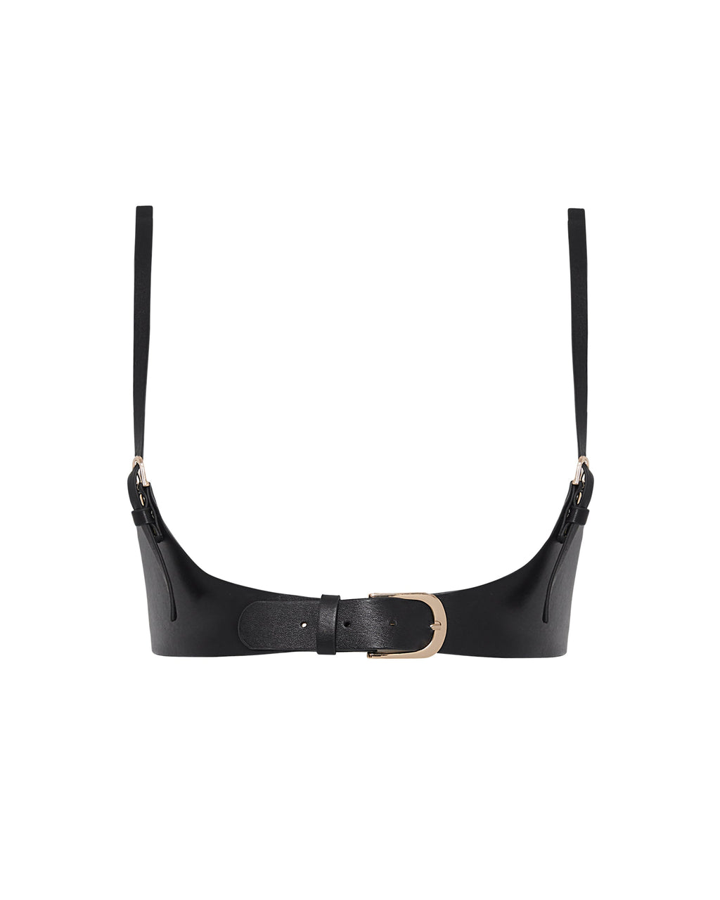 Harnais Brassière Lotus En Simili Cuir Noir