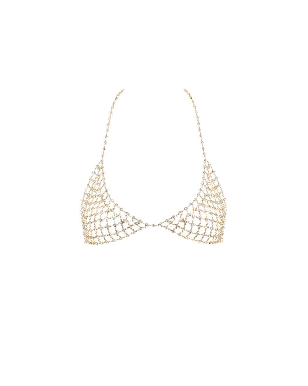 Marli Soutien-Gorge Sans Armature En Strass Doré