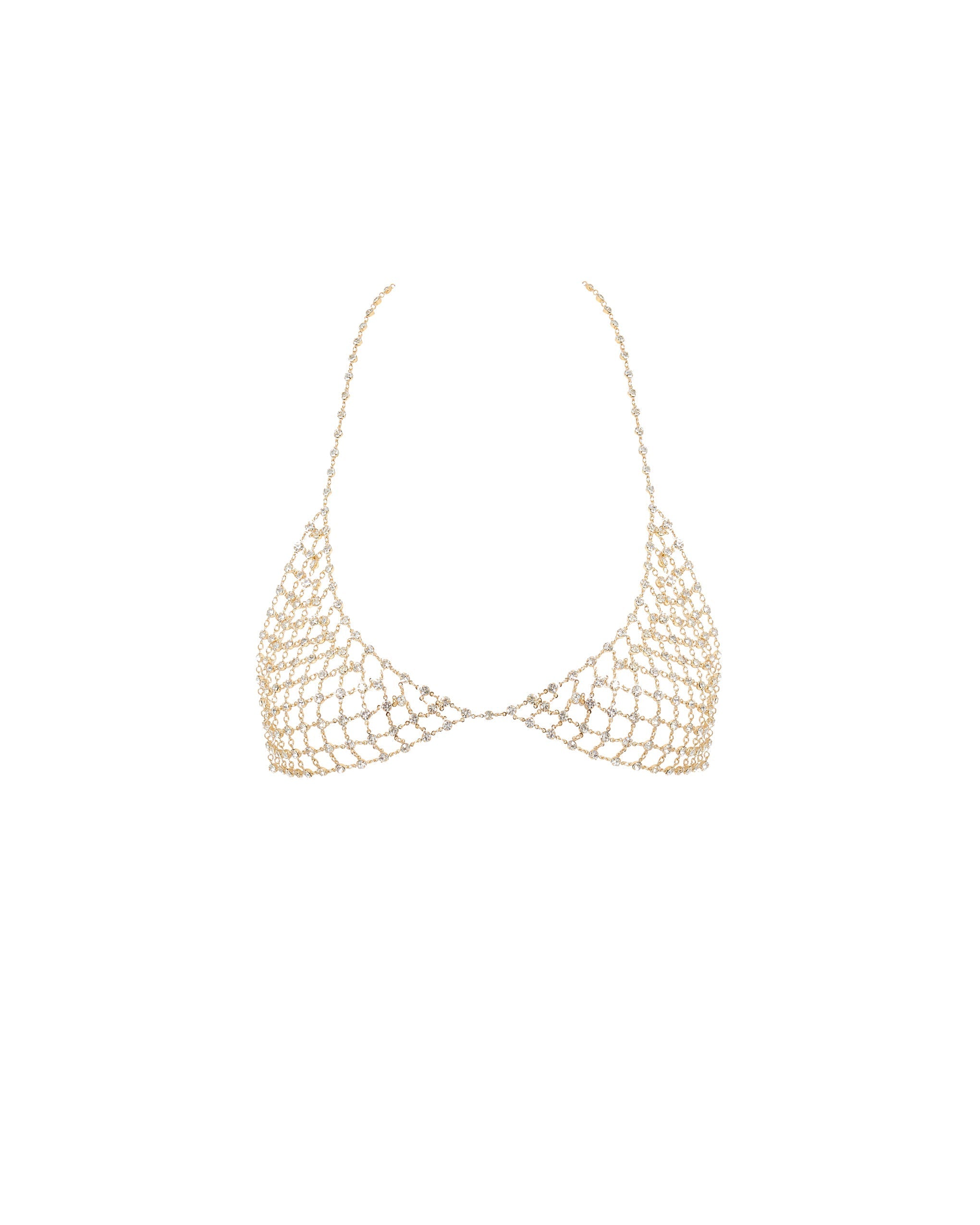 Marli Soutien-Gorge Sans Armature En Strass Doré
