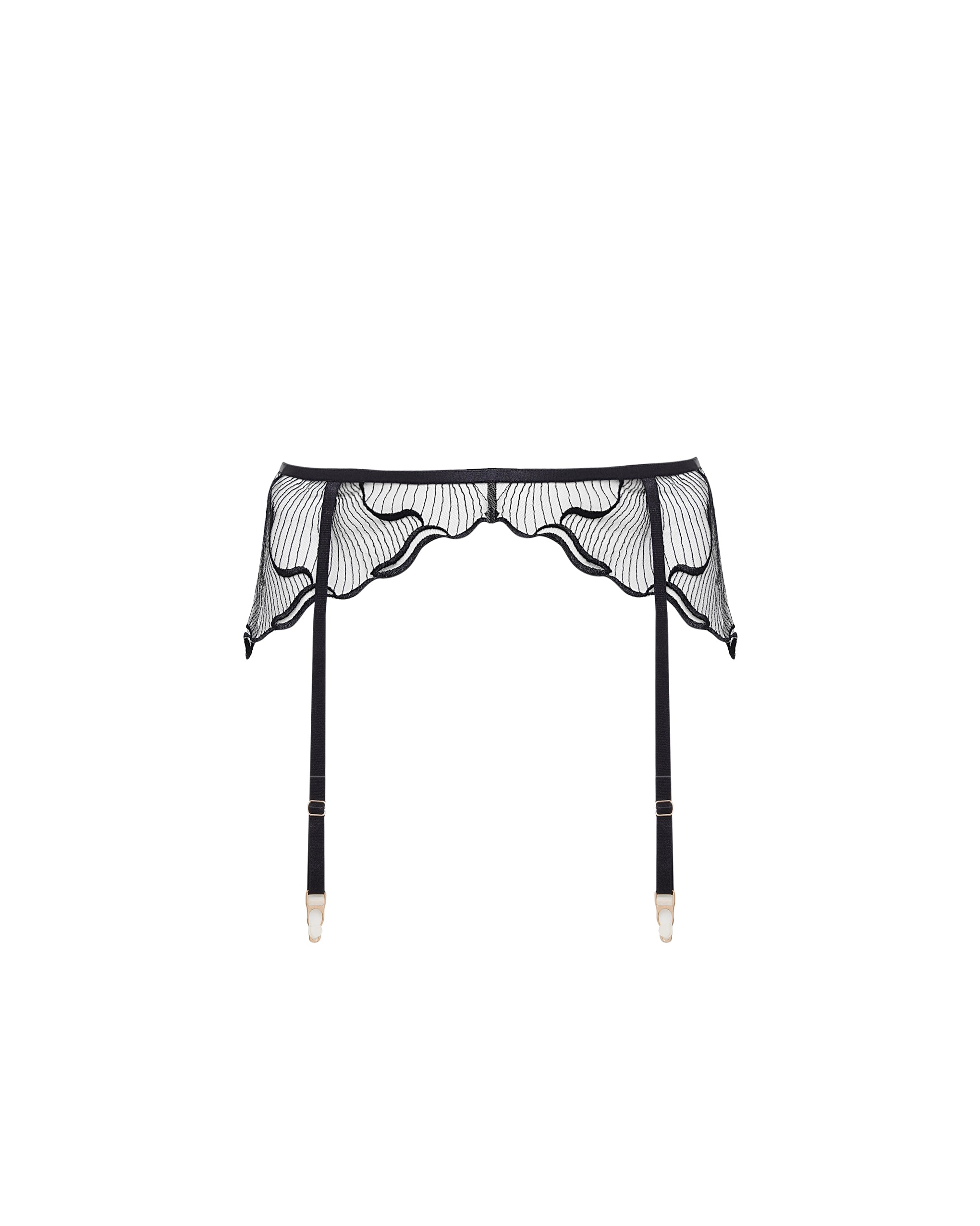 Porte-jarretelles Marabel Noir/Transparent