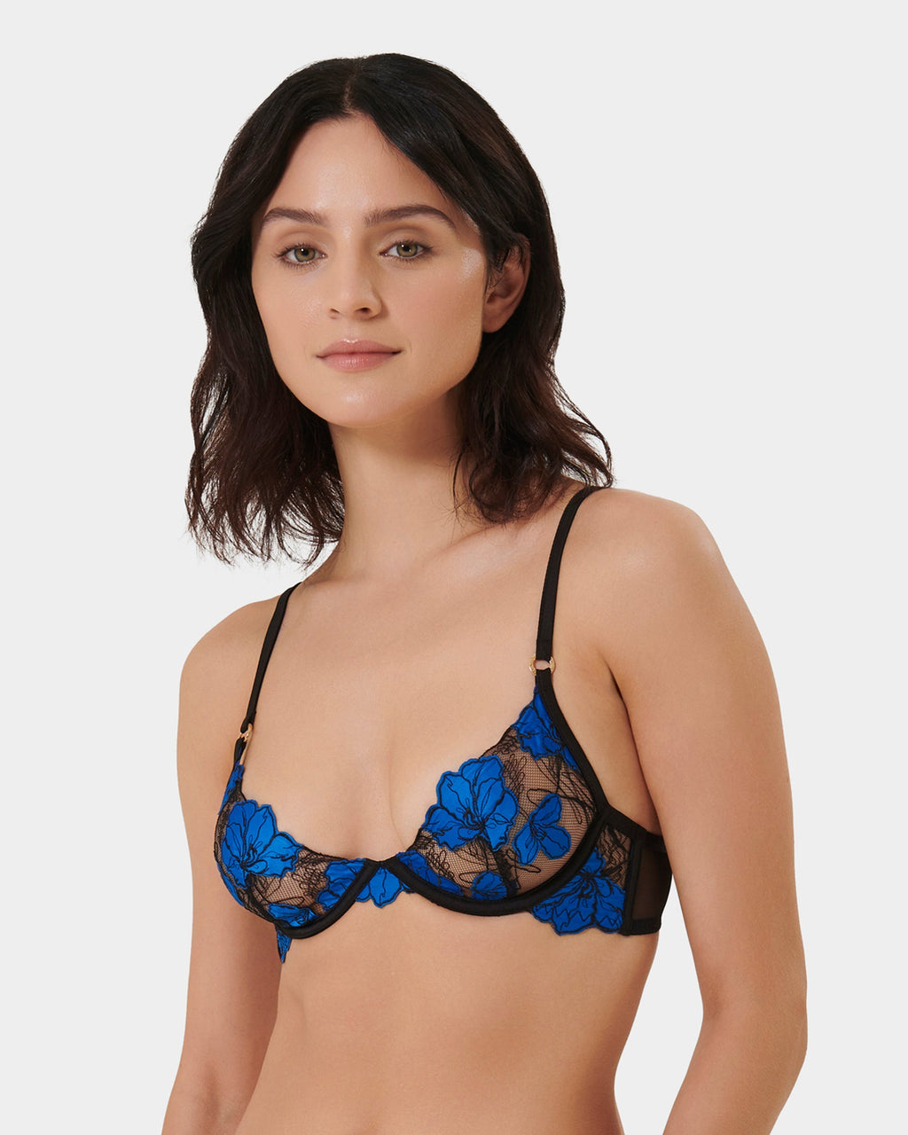 Soutien-gorge avec armatures Sorento Noir/Bleu Égyptien