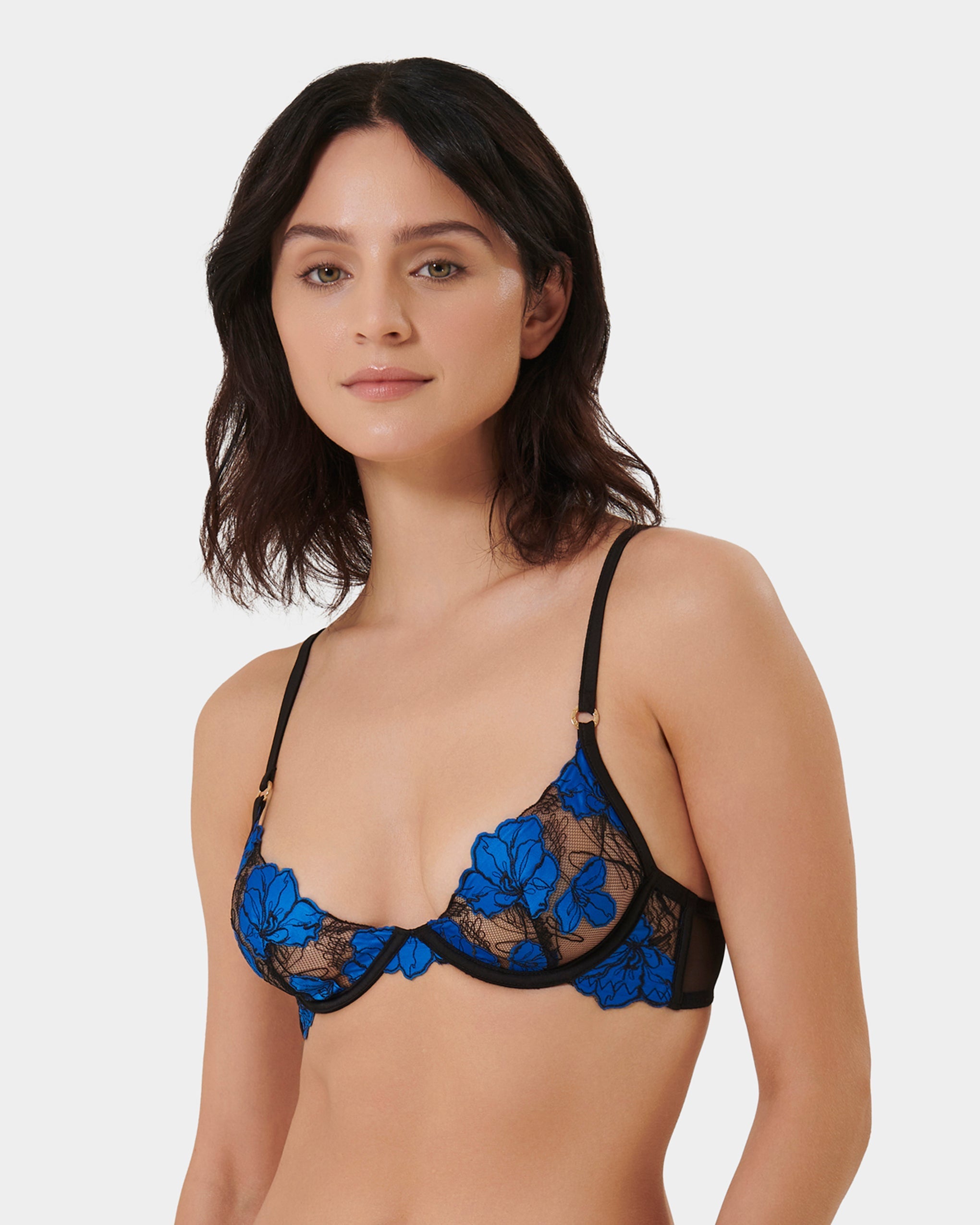 Soutien-gorge avec armatures Sorento Noir/Bleu Égyptien