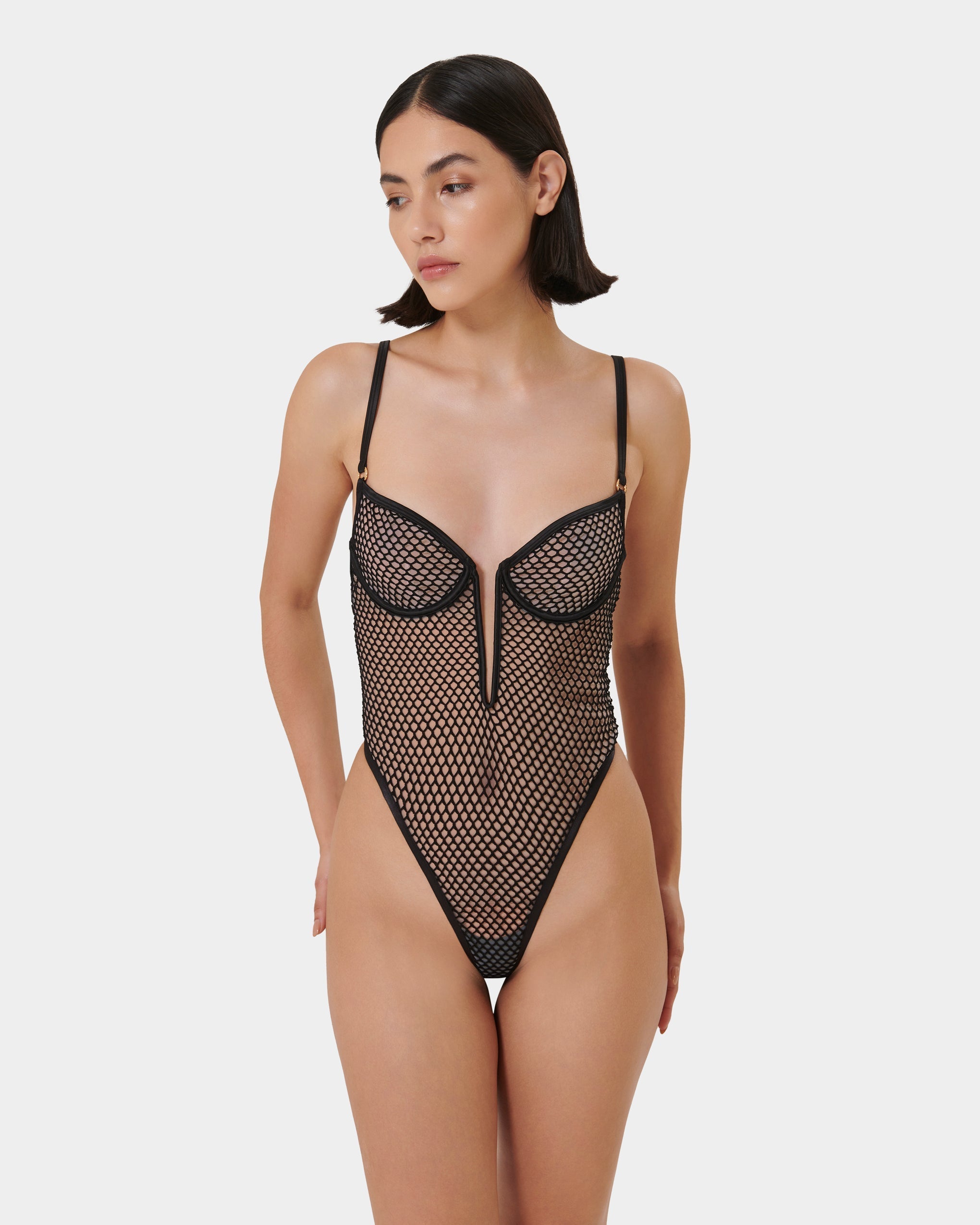 Body Mina avec armatures Noir