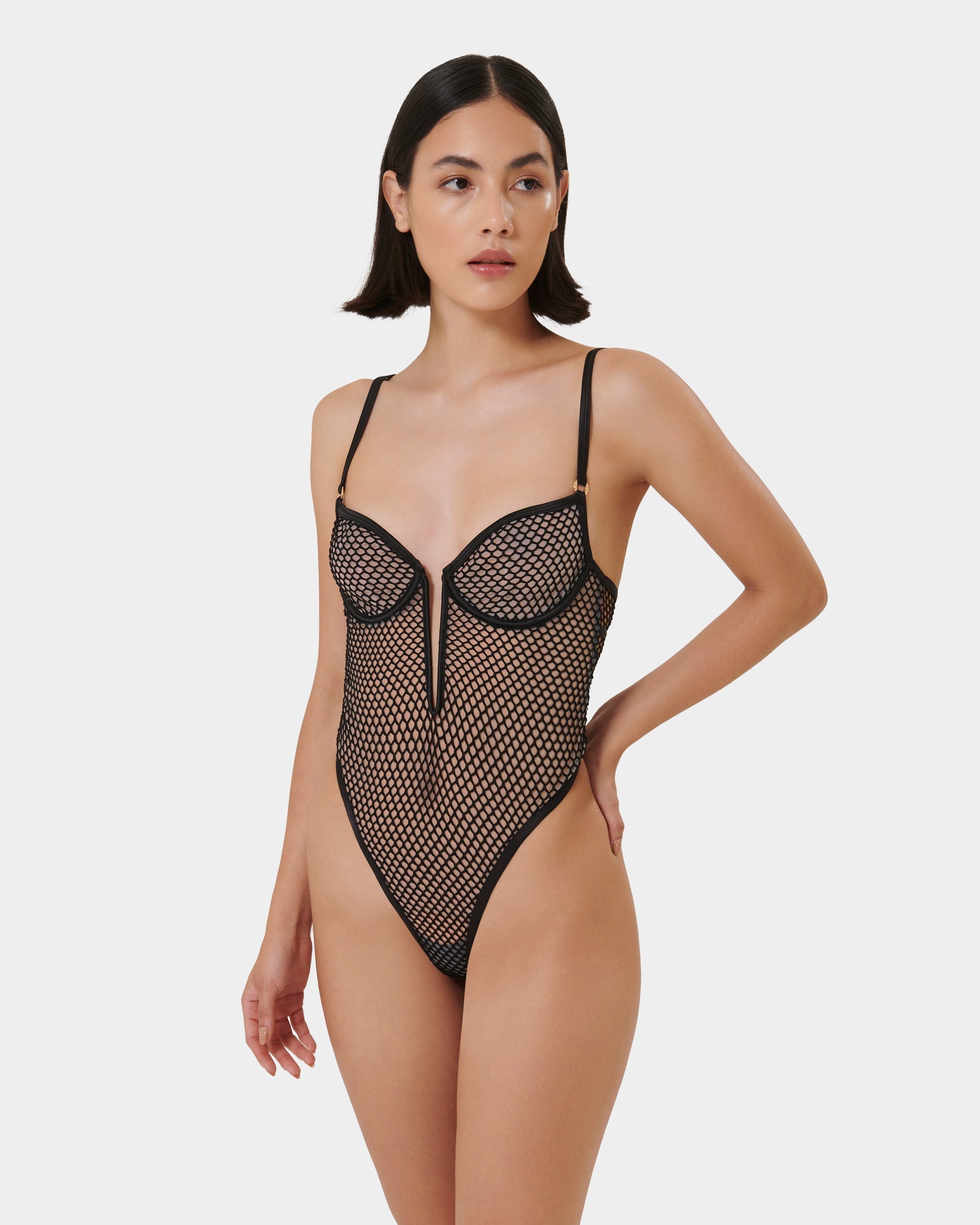 Body Mina avec armatures Noir