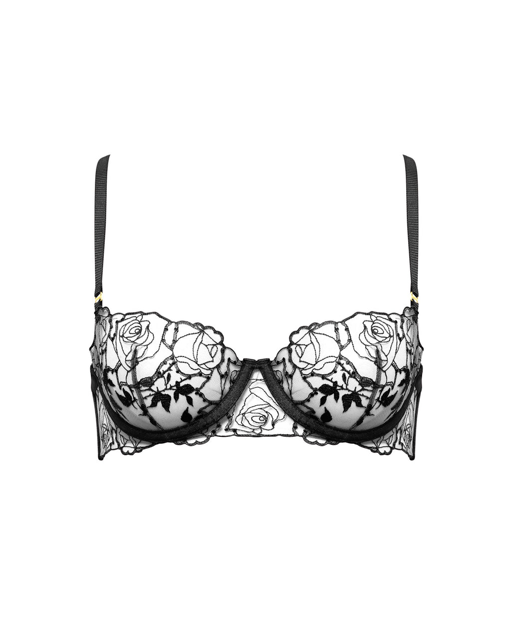 Soutien-gorge avec armatures Rosalie Noir/Transparent