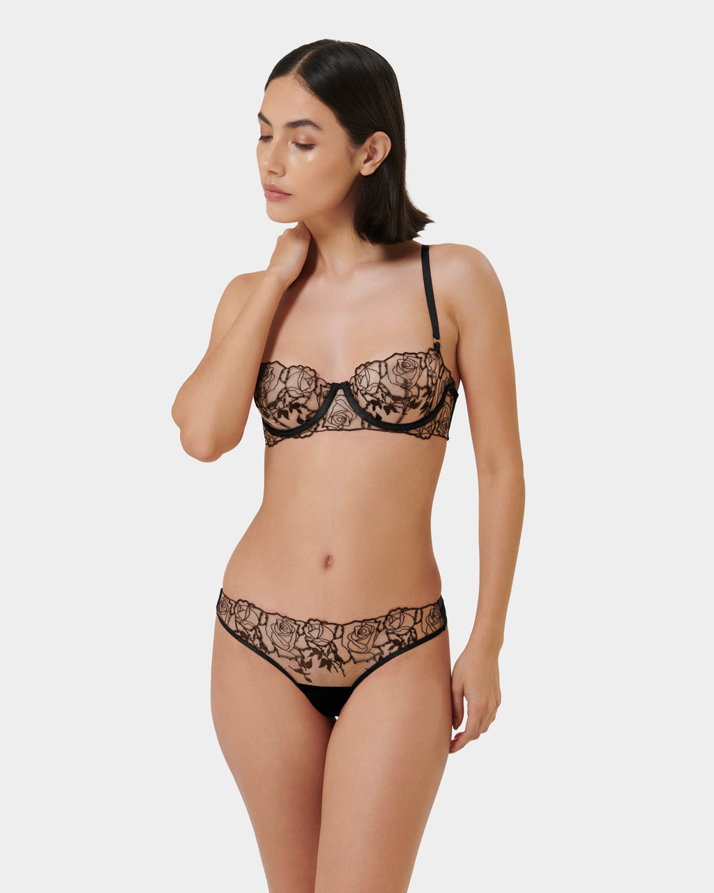 Soutien-gorge avec armatures Rosalie Noir/Transparent