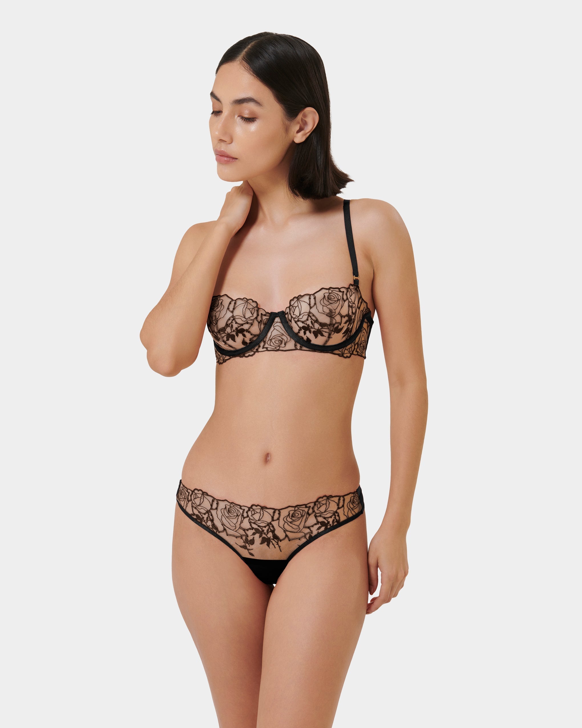 Soutien-gorge avec armatures Rosalie Noir/Transparent