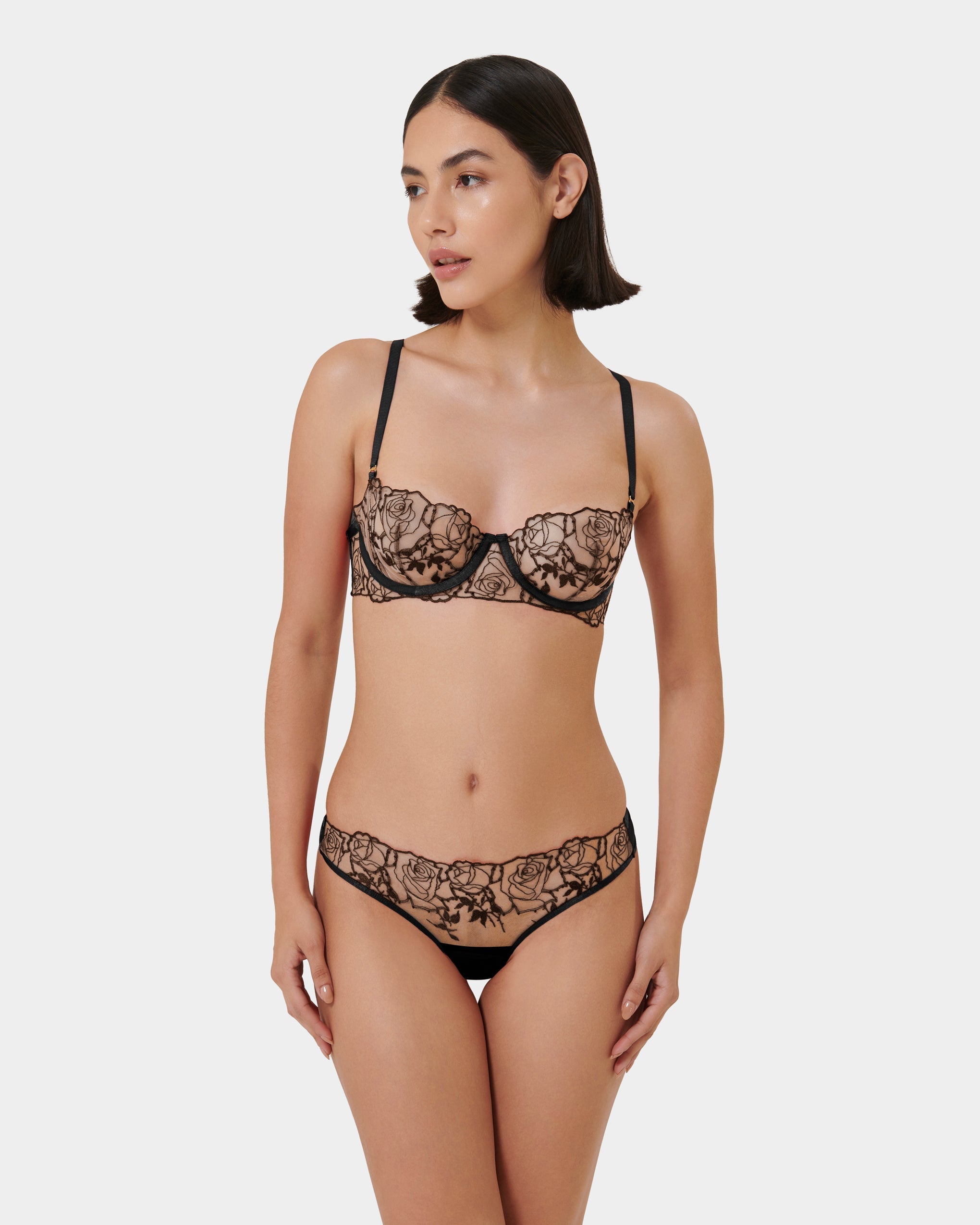 Culotte Rosalie Noir/Transparent