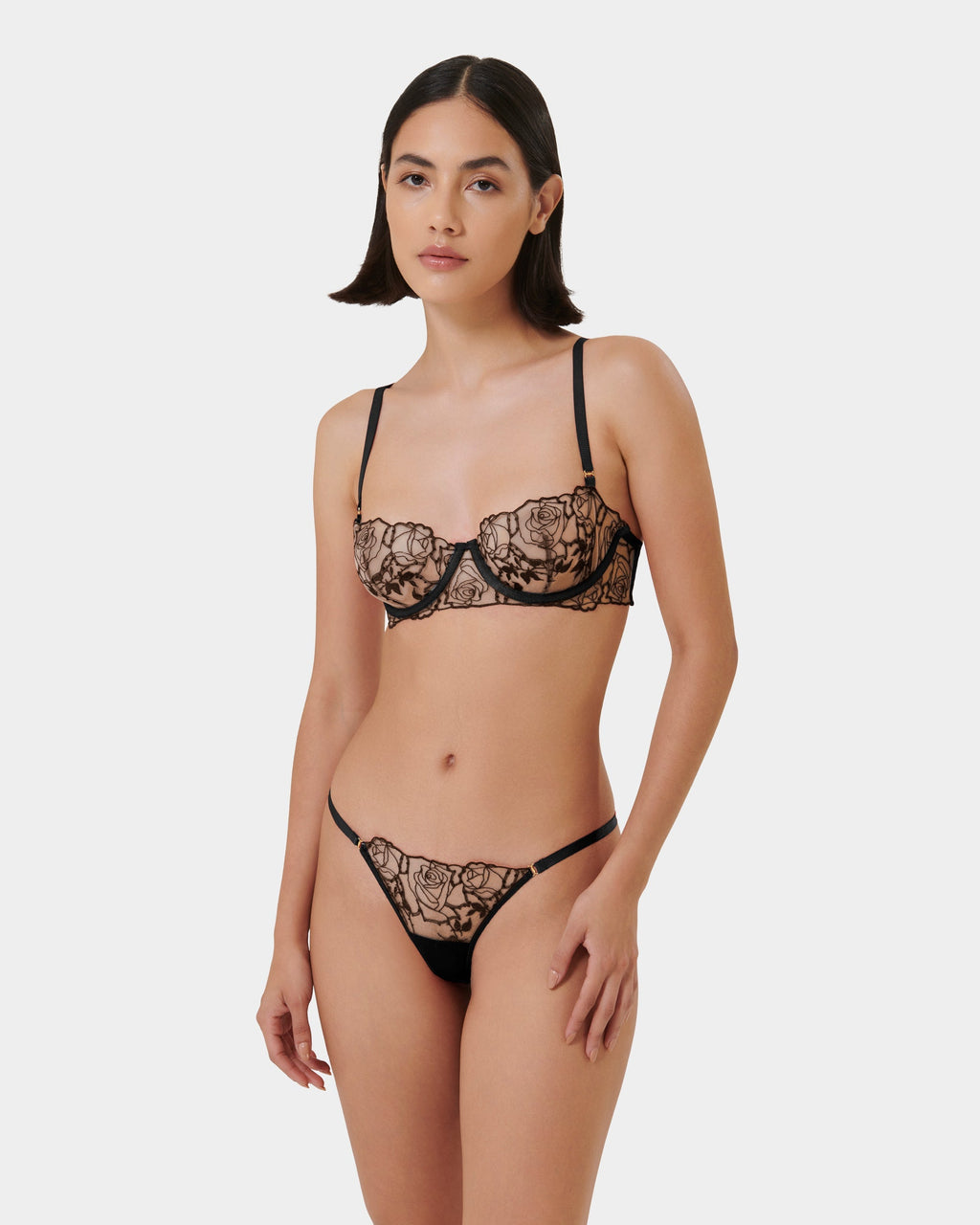 String Rosalie Noir/Transparent