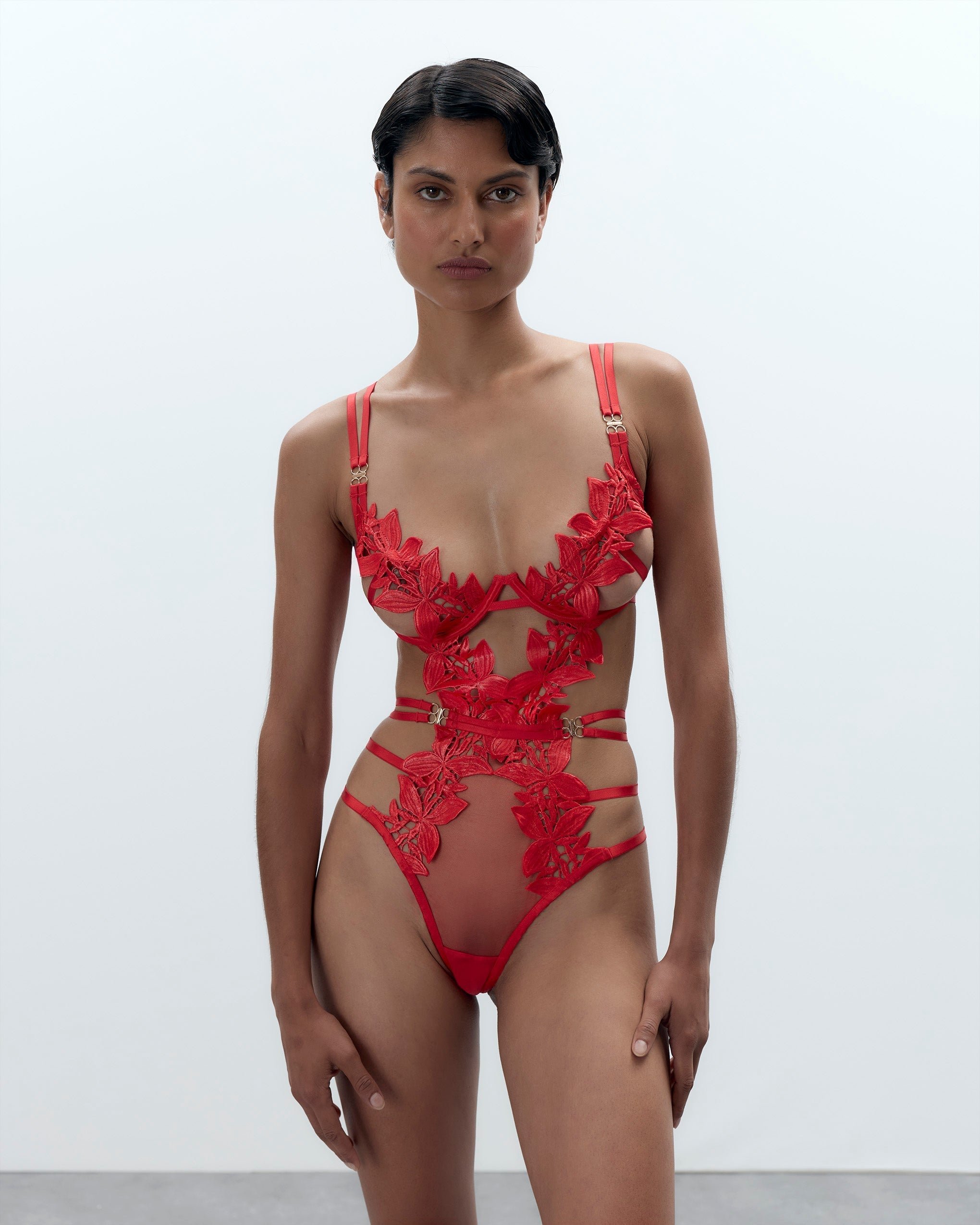 Body avec armatures Ophelia Rouge
