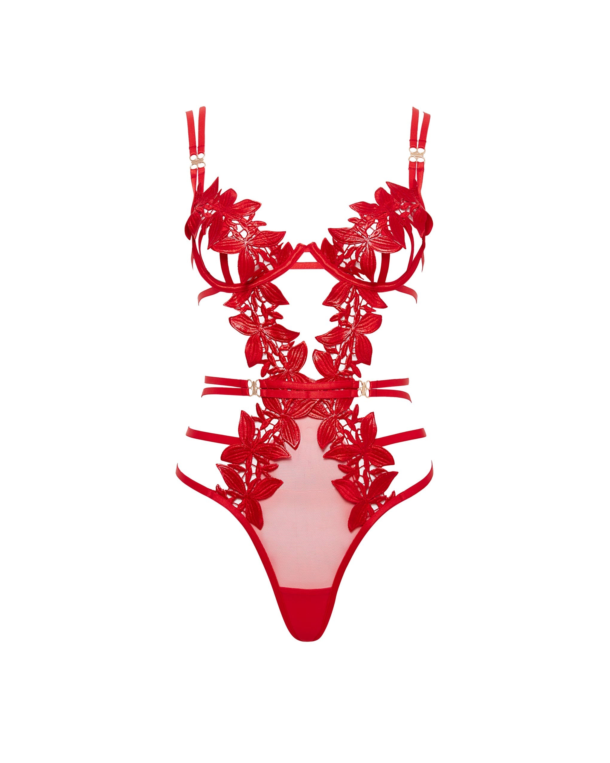 Body avec armatures Ophelia Rouge