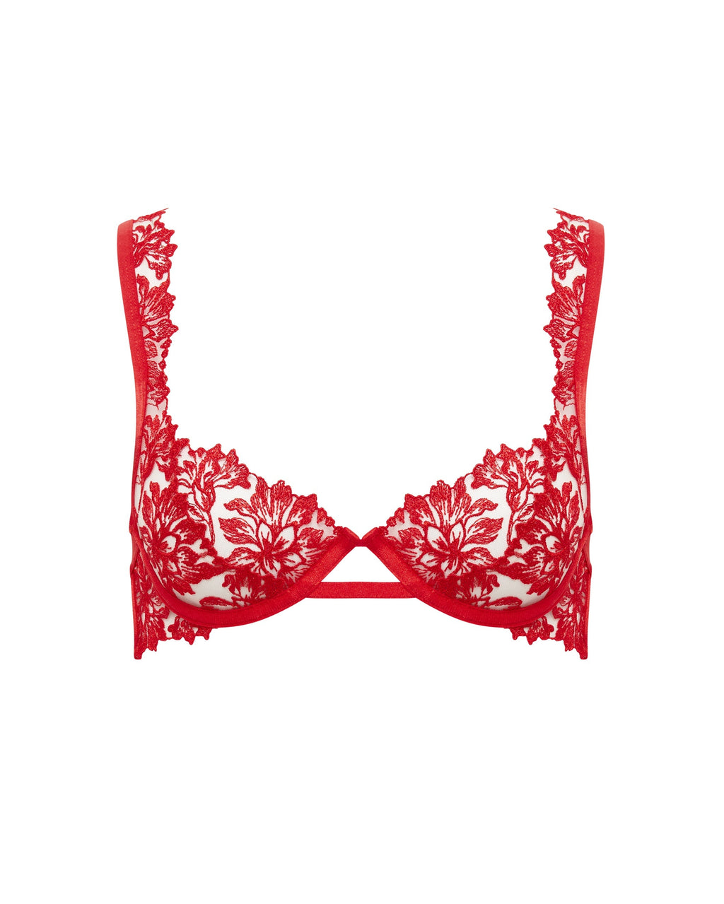 Soutien-gorge avec armatures Samara Rouge/Transparent