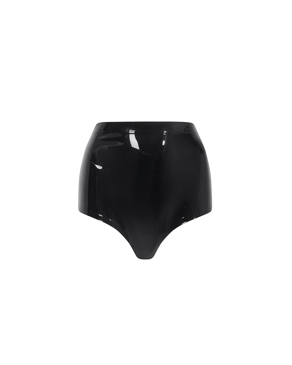 Shorty Taille Haute en Latex Noir