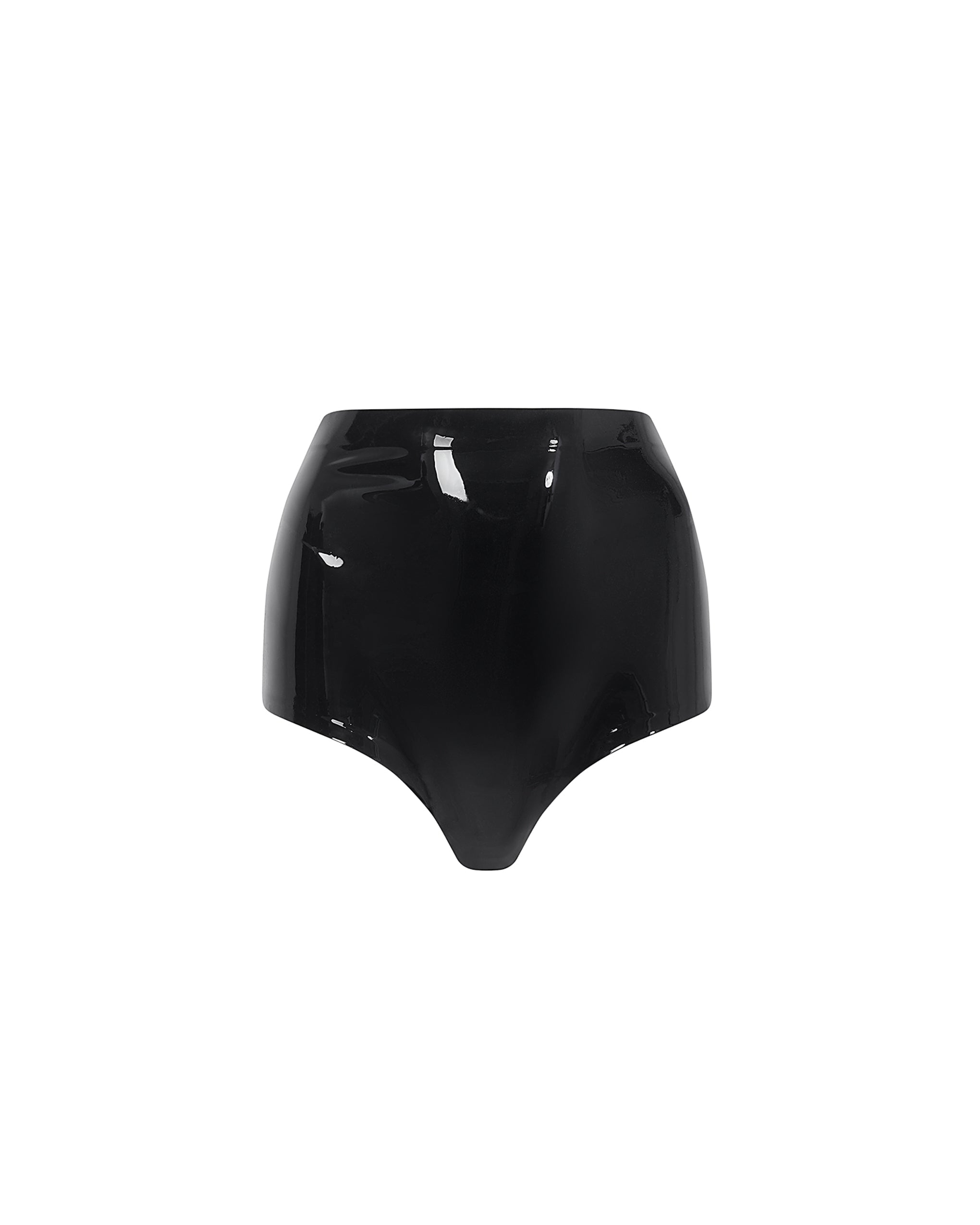 Shorty Taille Haute en Latex Noir