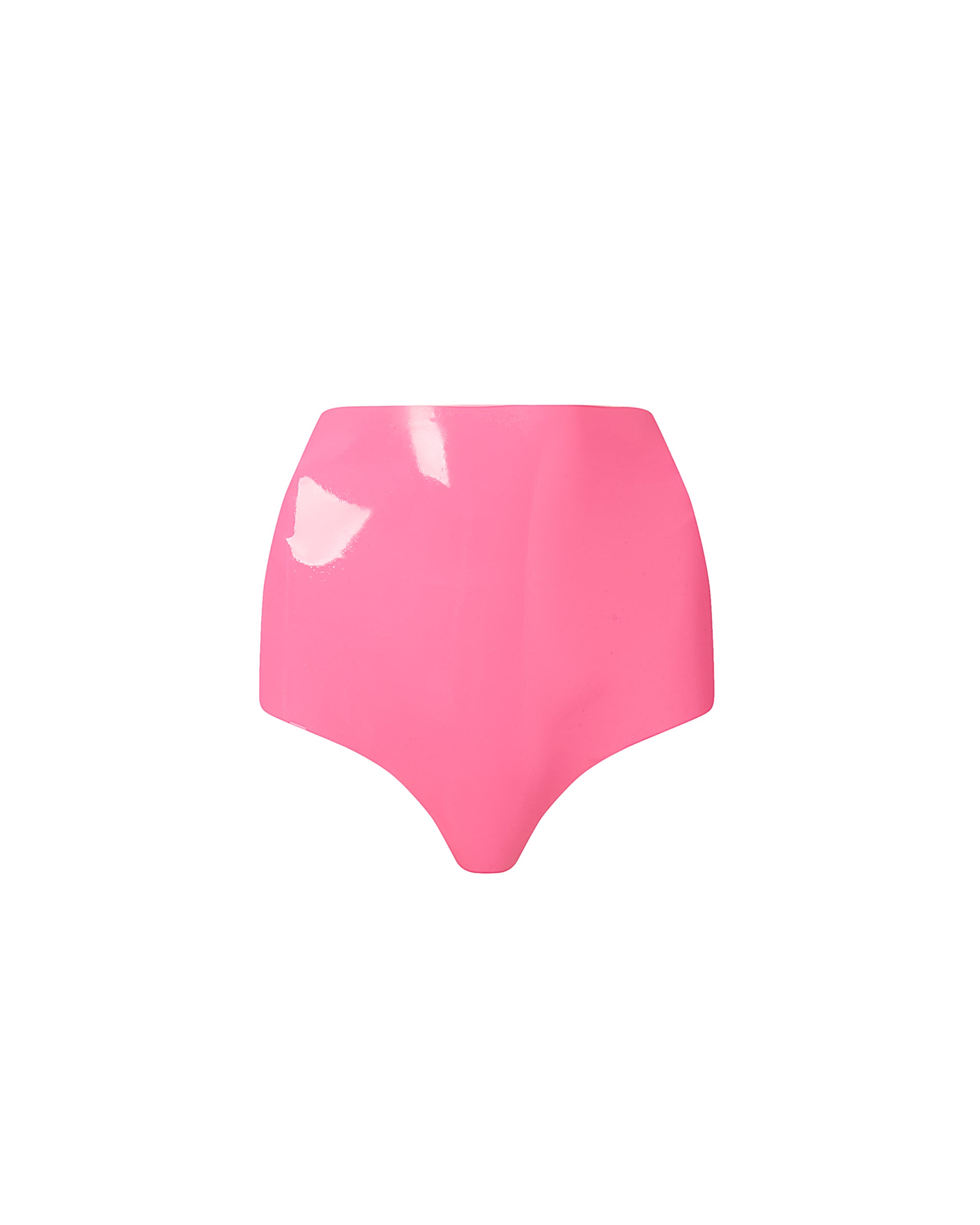 Shorty Taille Haute en Latex Rose Bonbon