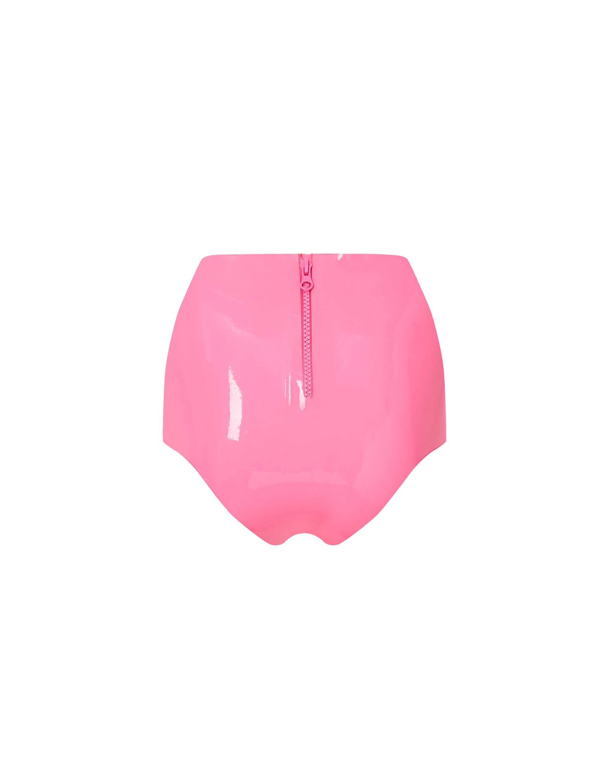 Shorty Taille Haute en Latex Rose Bonbon