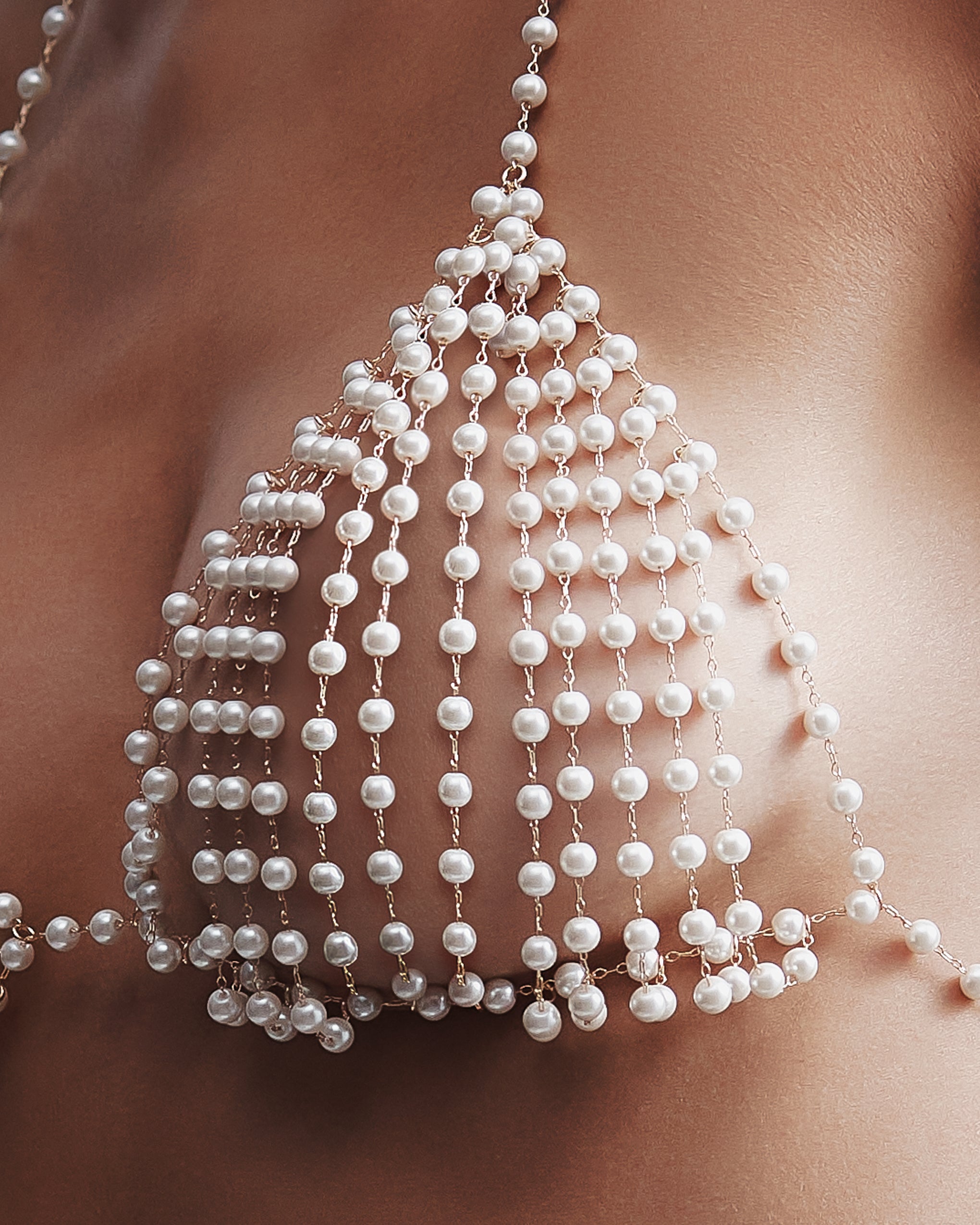 Soutien-gorge en Perle Nacre/Or