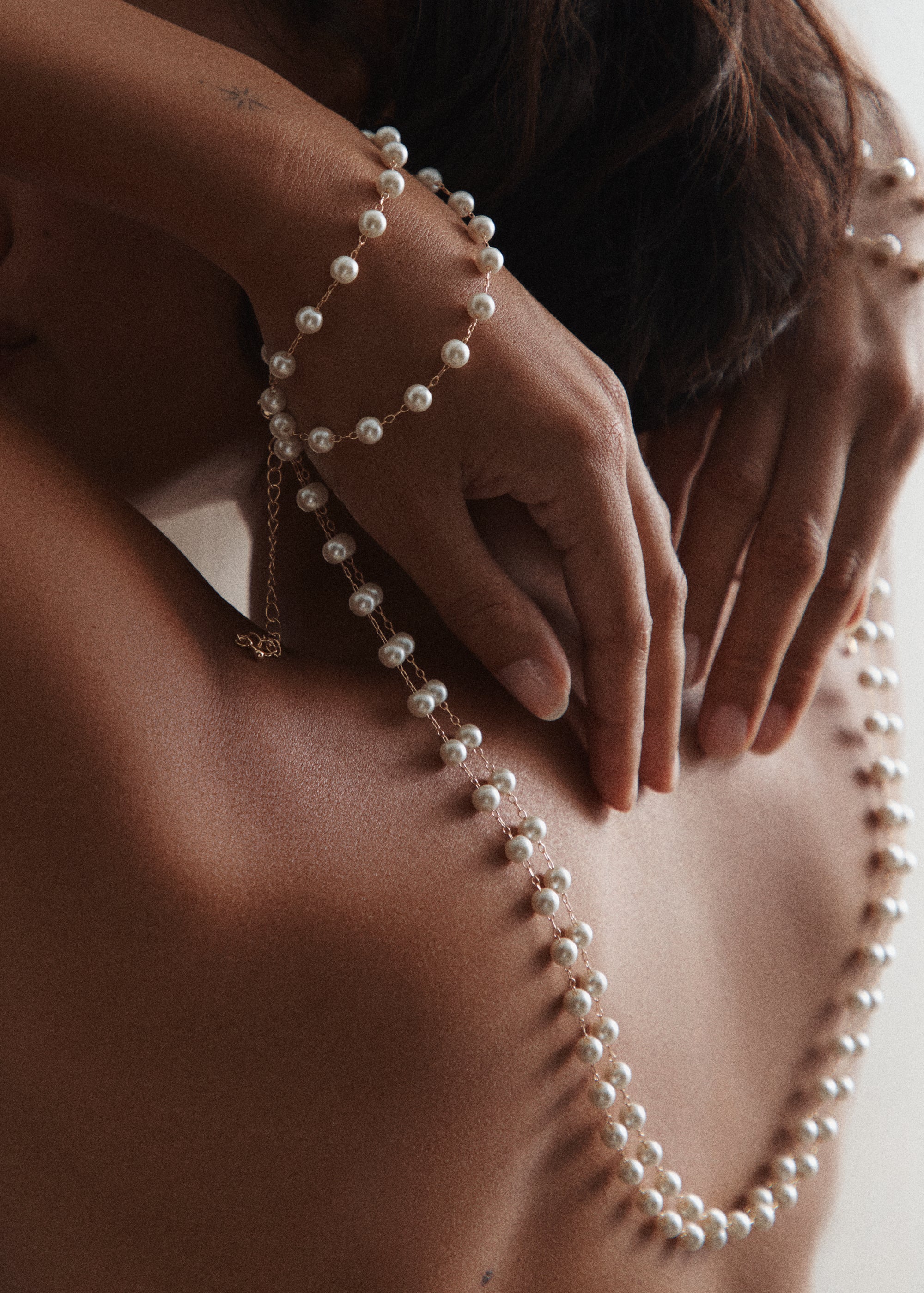 Menottes en Perle Nacre/Or