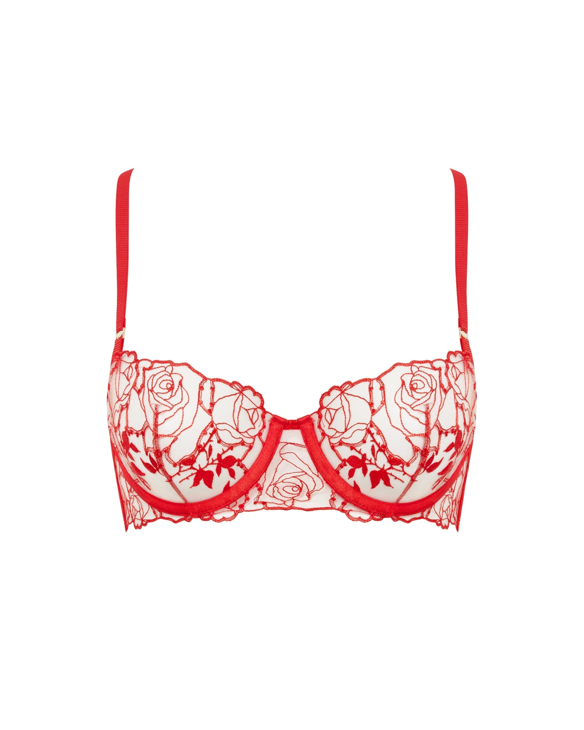 Soutien-gorge avec armatures Rosalie Rouge/Transparent