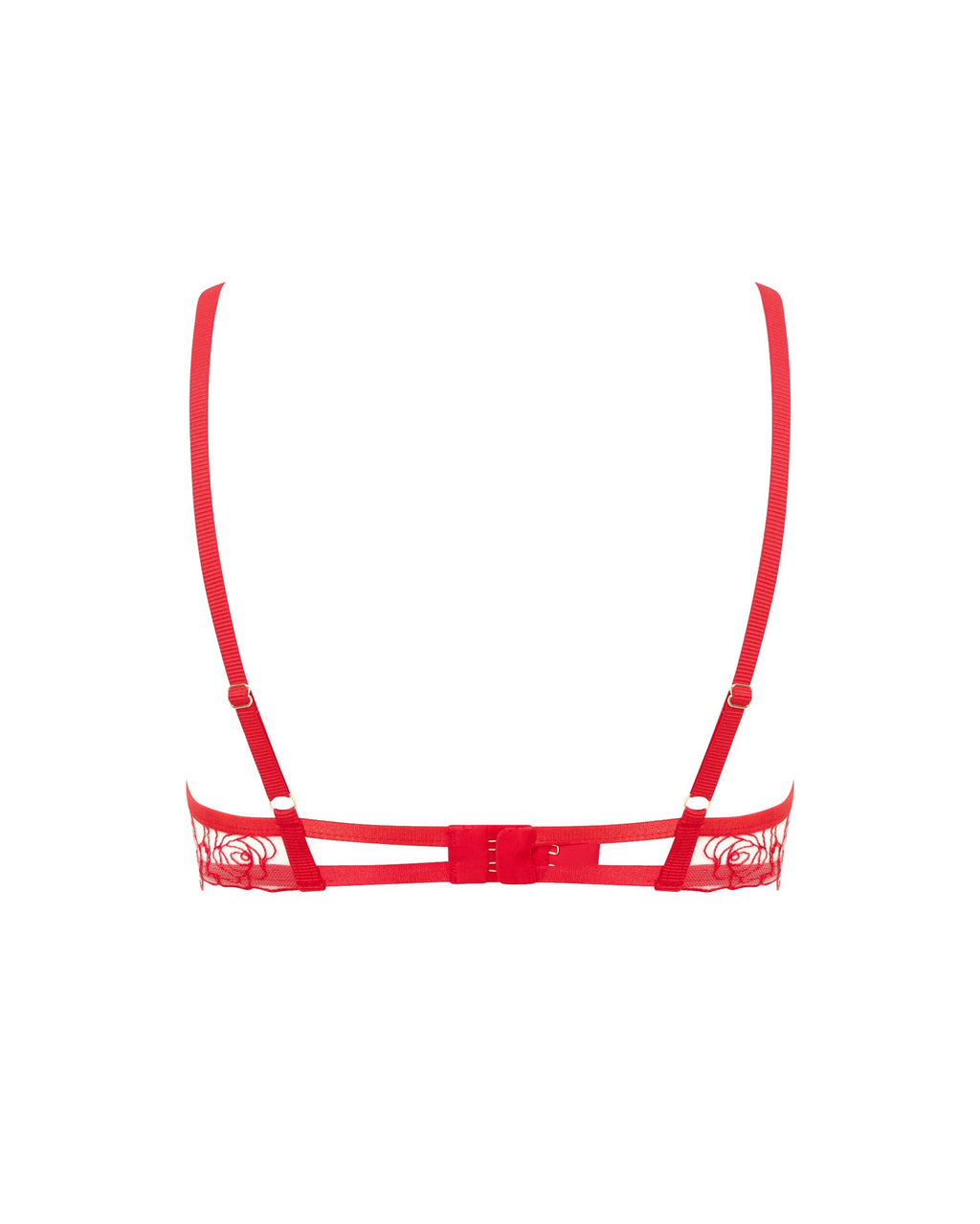 Soutien-gorge avec armatures Rosalie Rouge/Transparent
