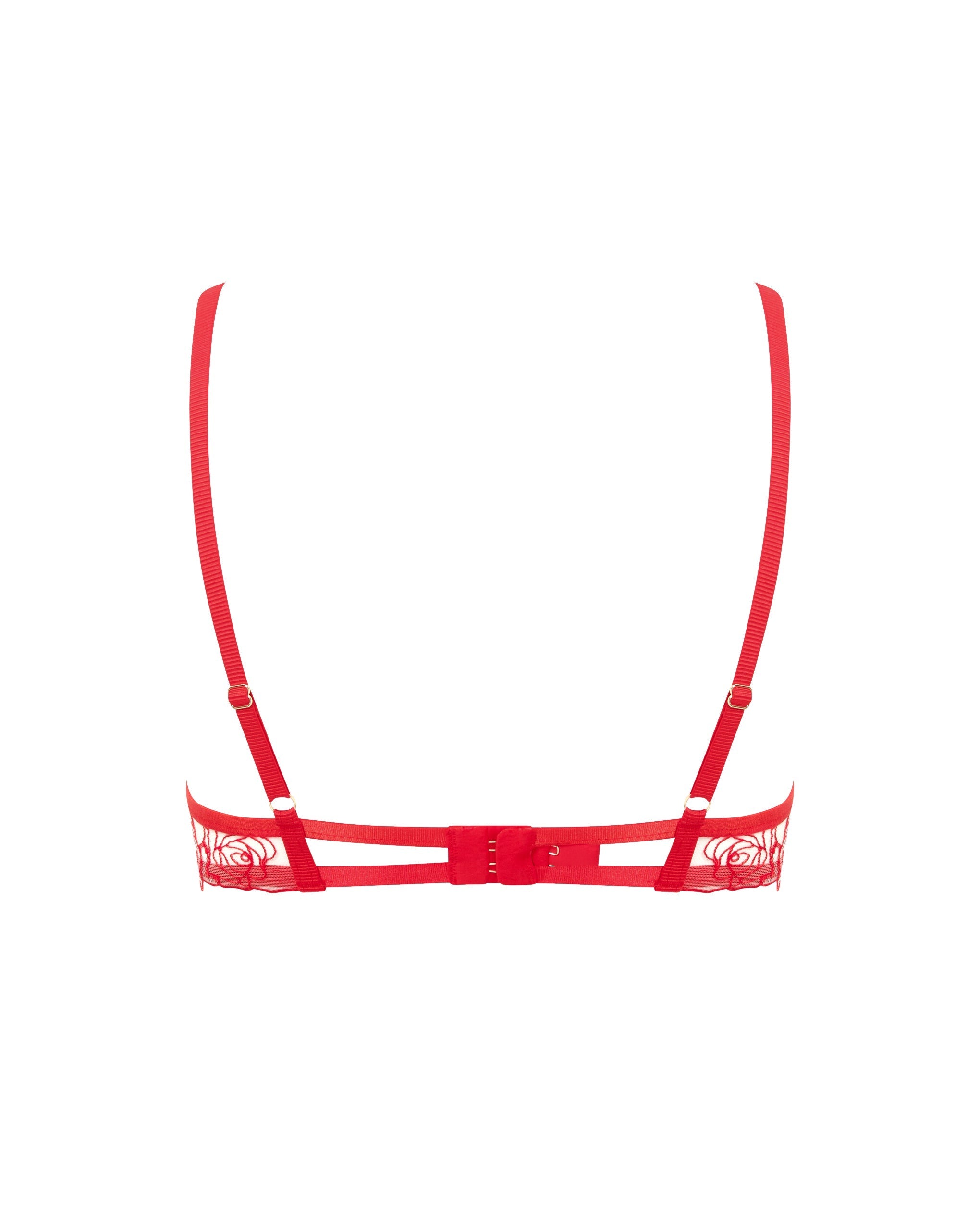 Soutien-gorge avec armatures Rosalie Rouge/Transparent