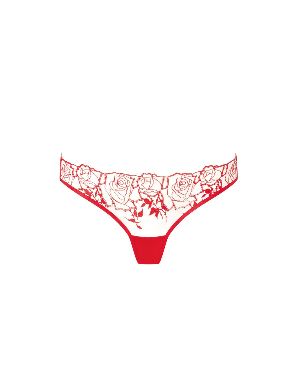 Culotte Rosalie Rouge/Transparent