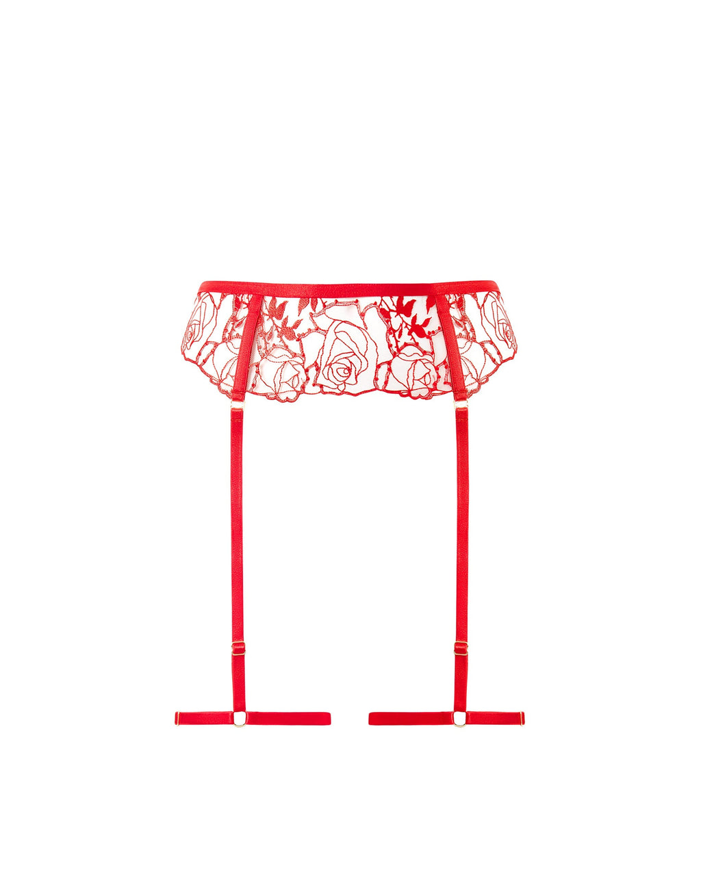 Harnais de Cuisse Rosalie Rouge/Transparent