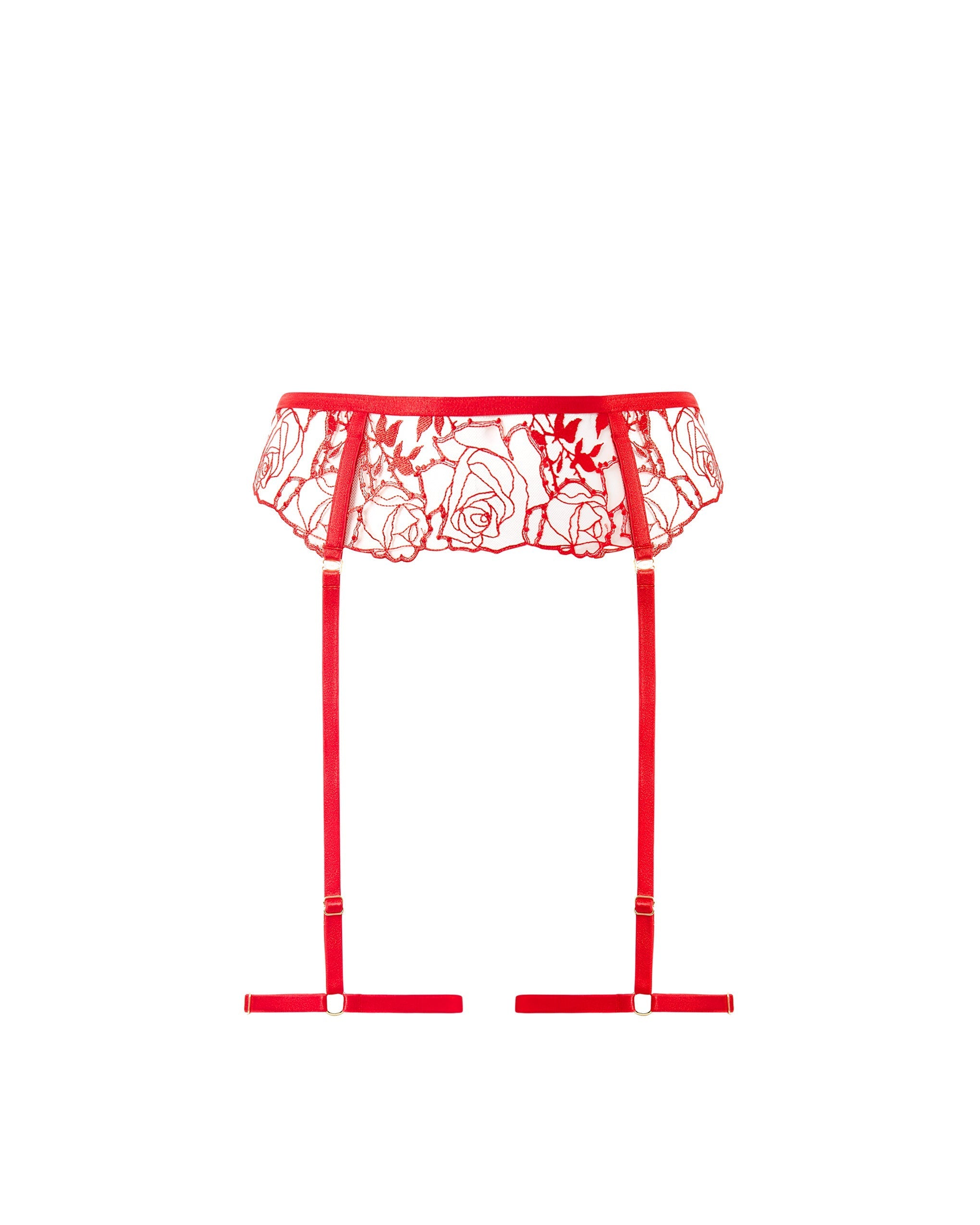 Harnais de Cuisse Rosalie Rouge/Transparent
