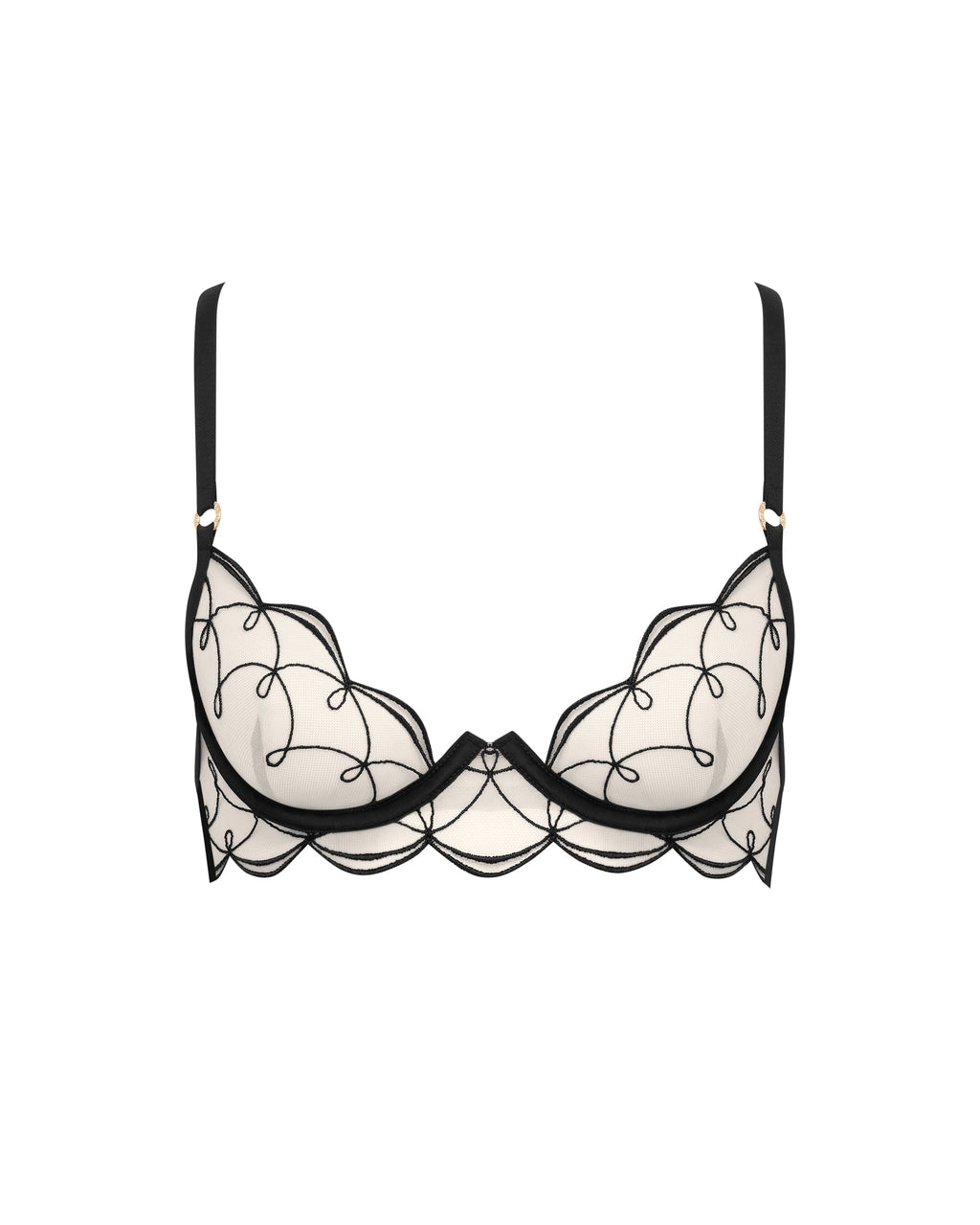 Soutien-gorge avec armatures Marceline Noir/Transparent