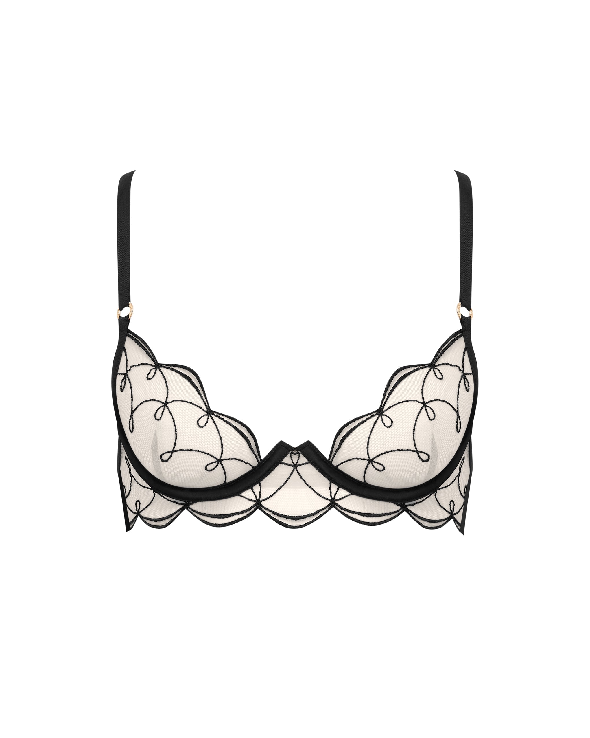 Soutien-gorge avec armatures Marceline Noir/Transparent