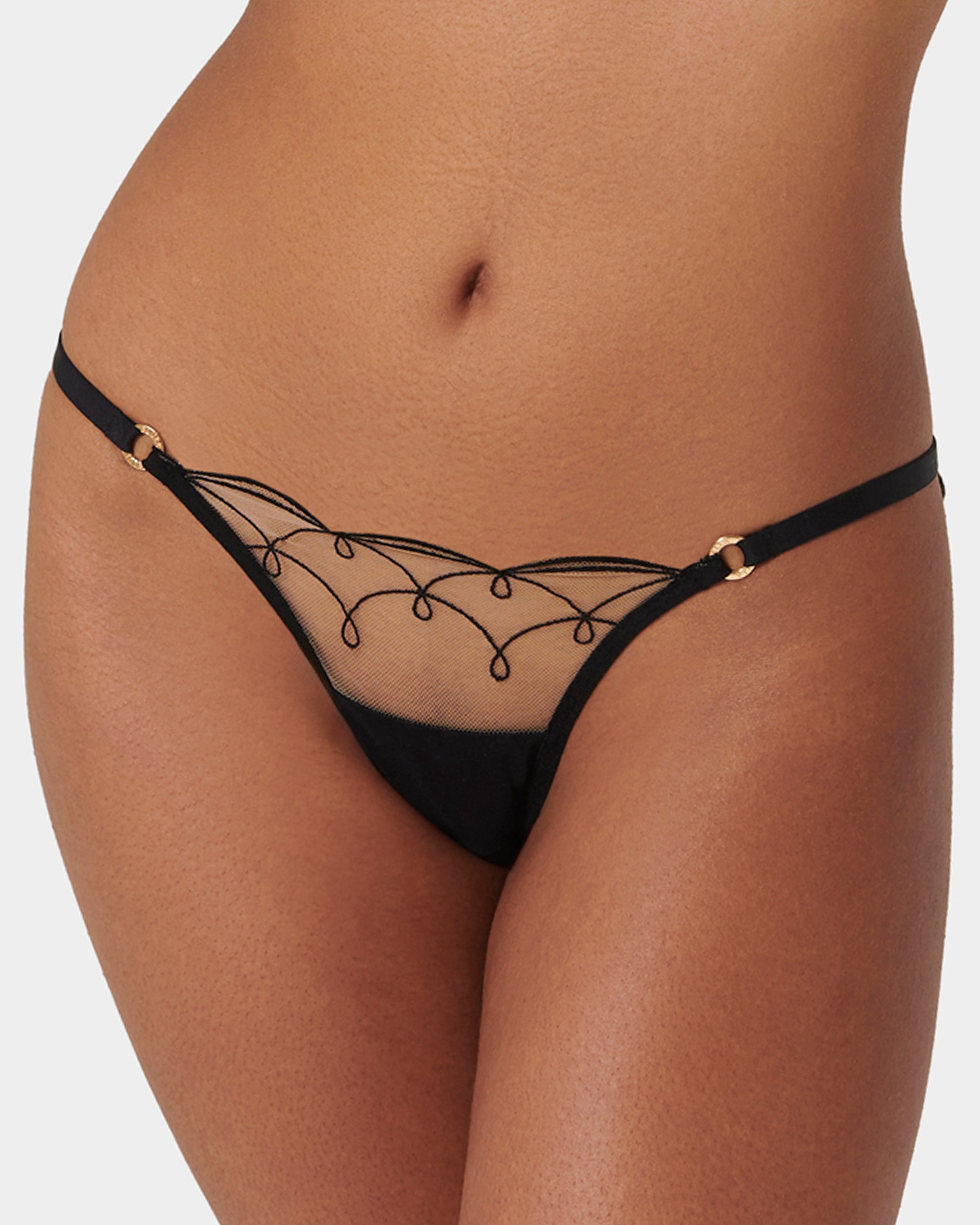 Culotte Marceline Noir/Transparent