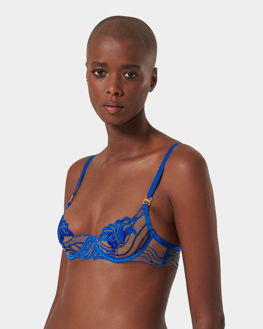 Soutien-gorge avec armatures Monique Bleu Égyptien/Transparent