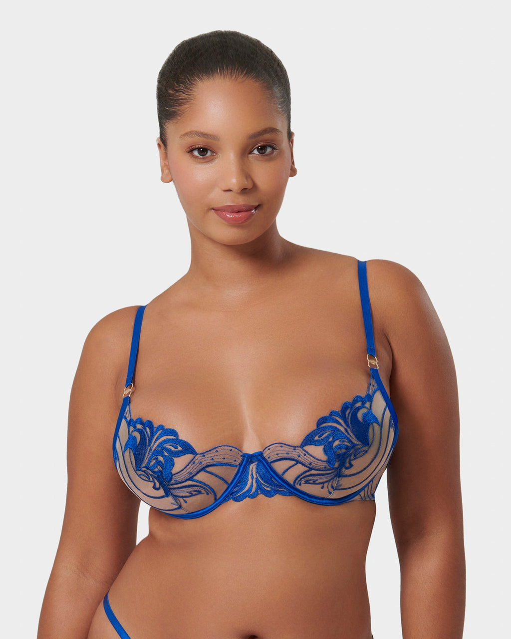Soutien-gorge avec armatures Monique Bleu Égyptien/Transparent