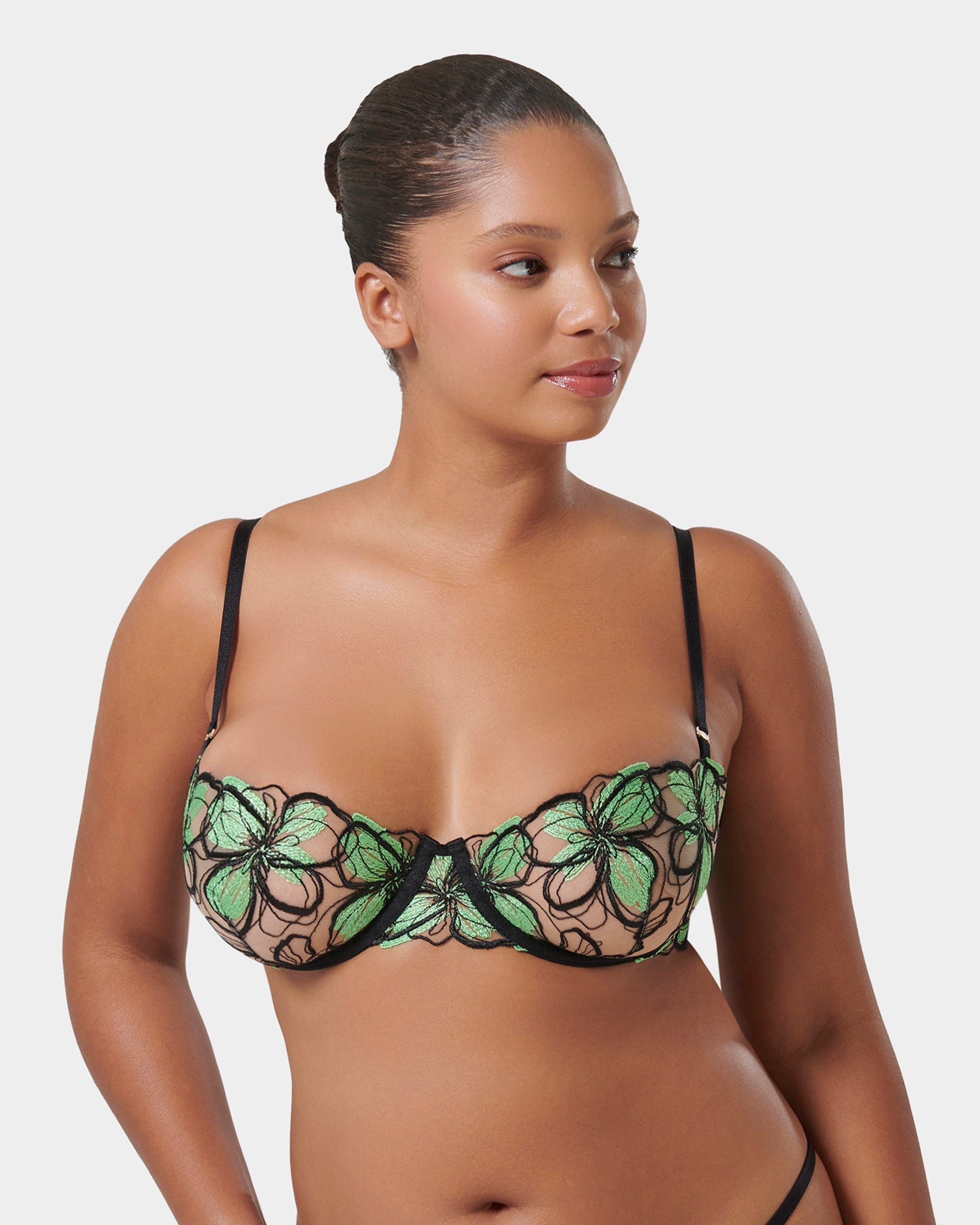 Soutien-gorge avec armatures Odette Noir/Vert Été