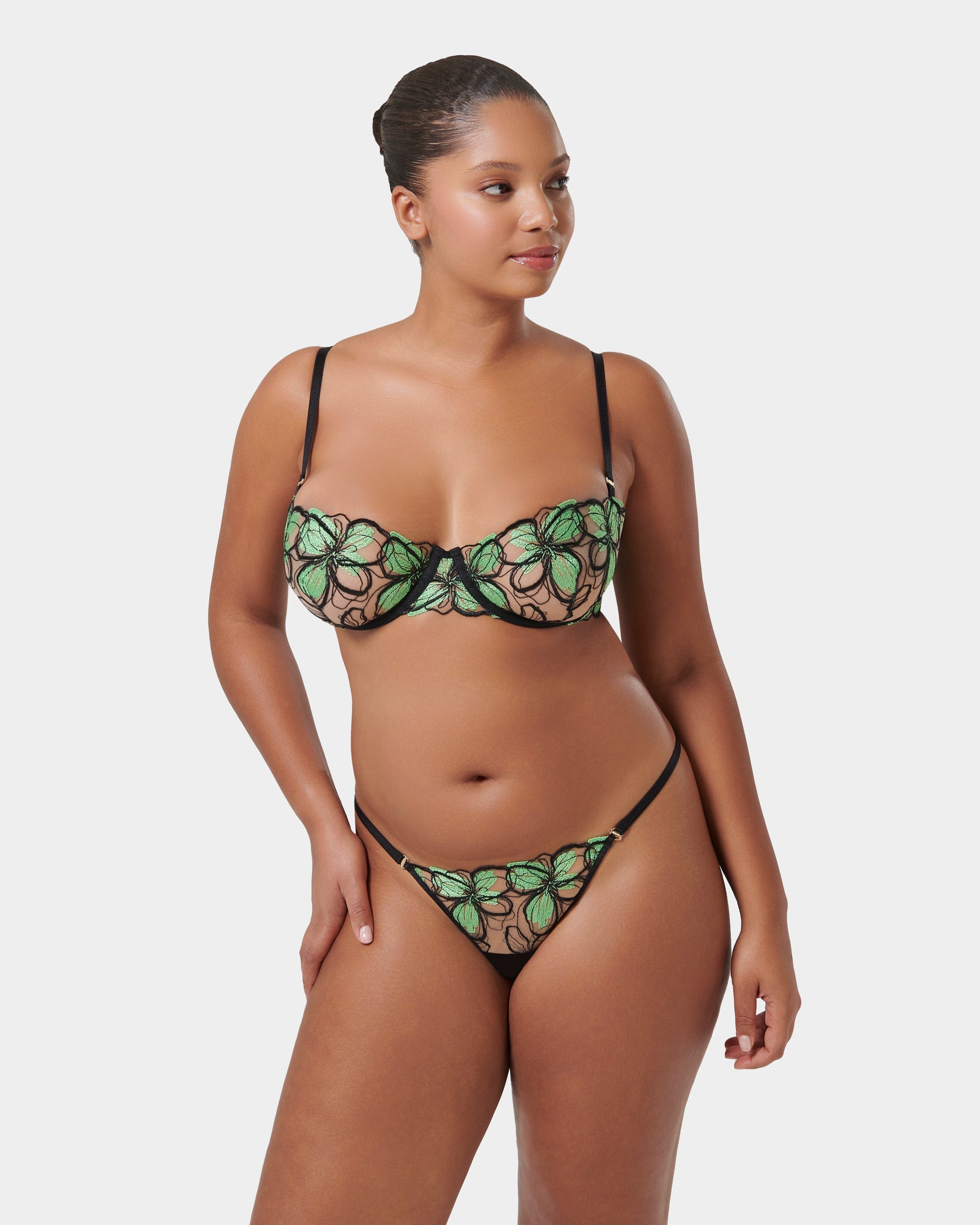 Soutien-gorge avec armatures Odette Noir/Vert Été