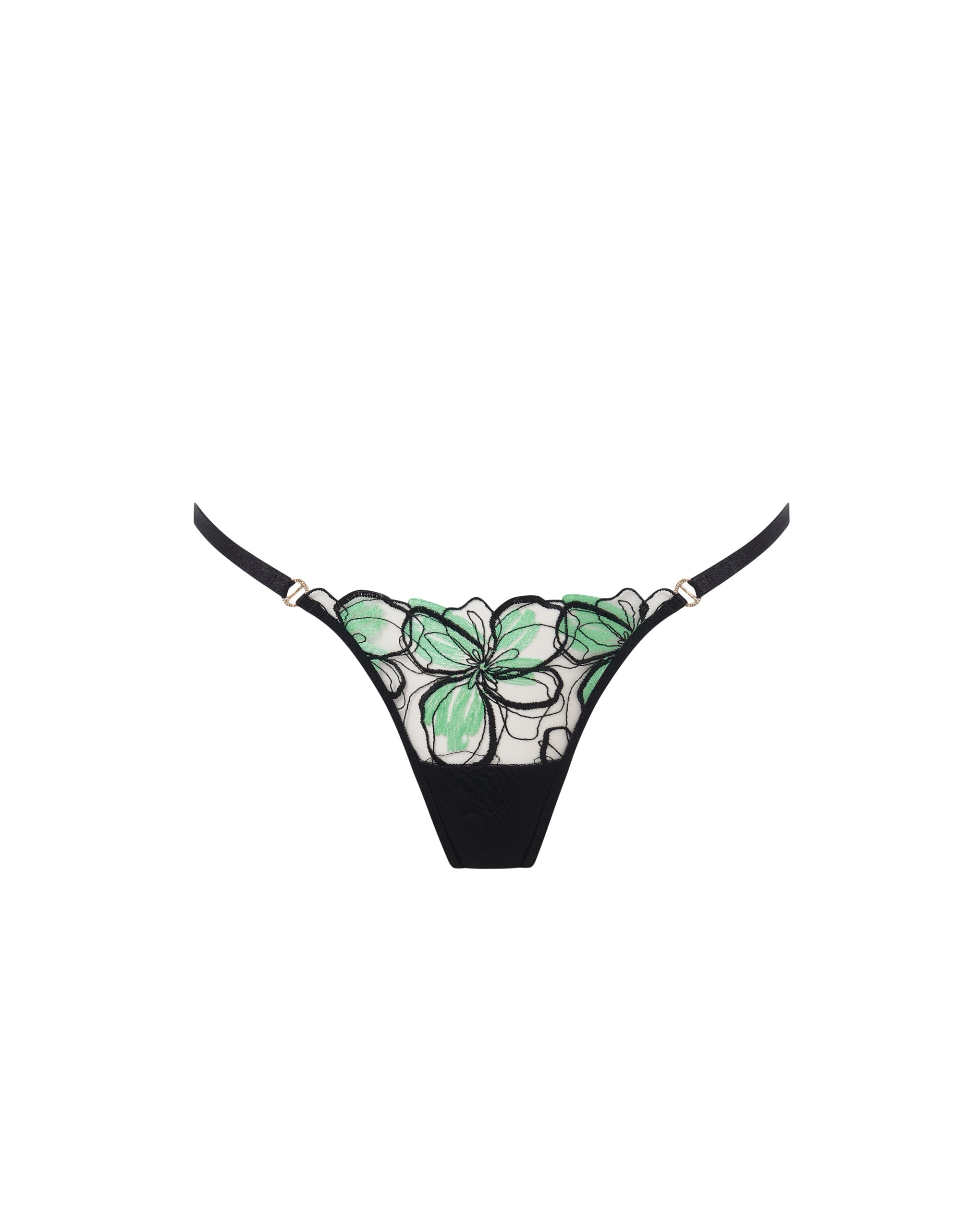 String Odette Noir/Vert Été