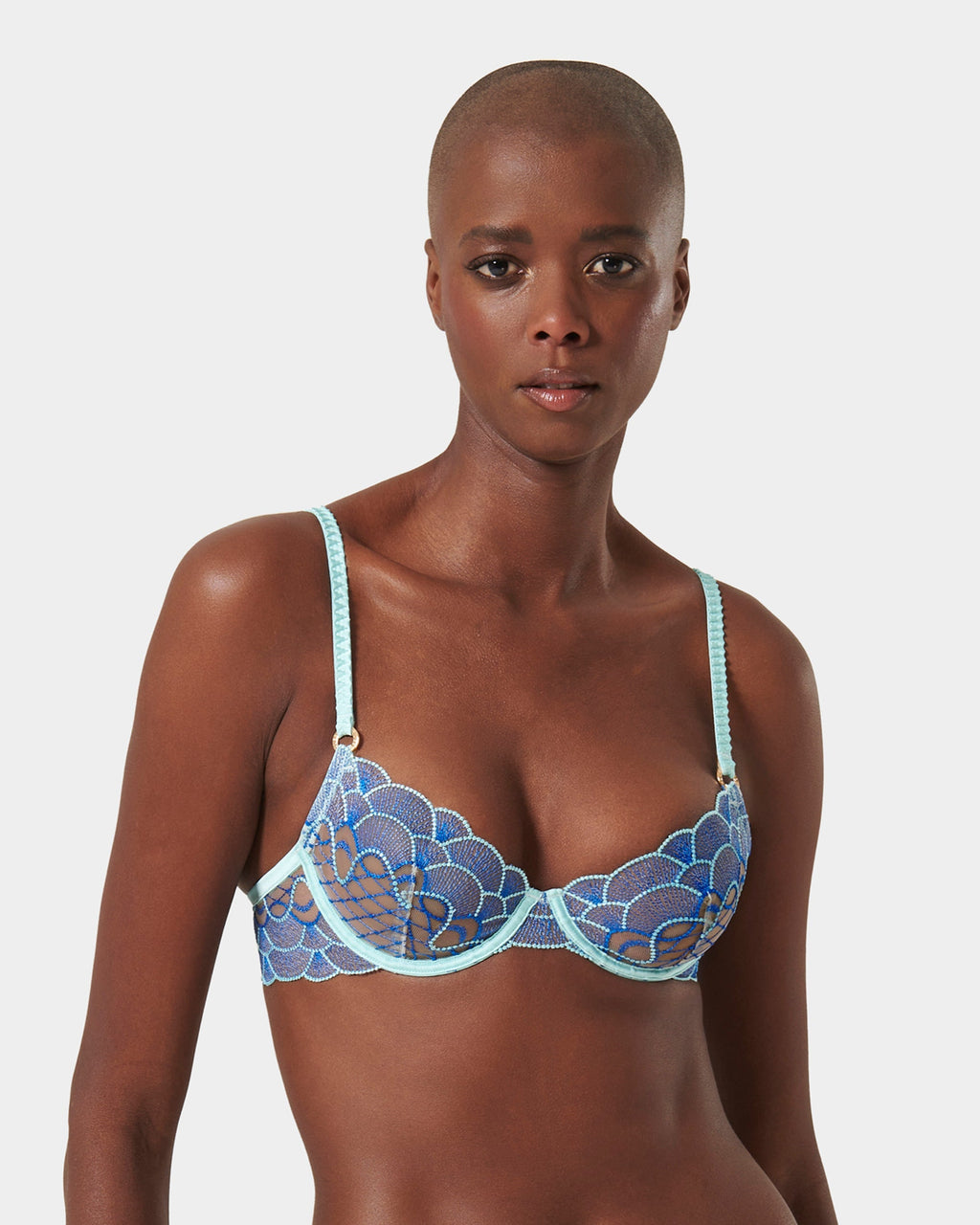 Soutien-gorge avec armatures Elina Bleu Égyptien/Bleu paradisiaque/Transparent