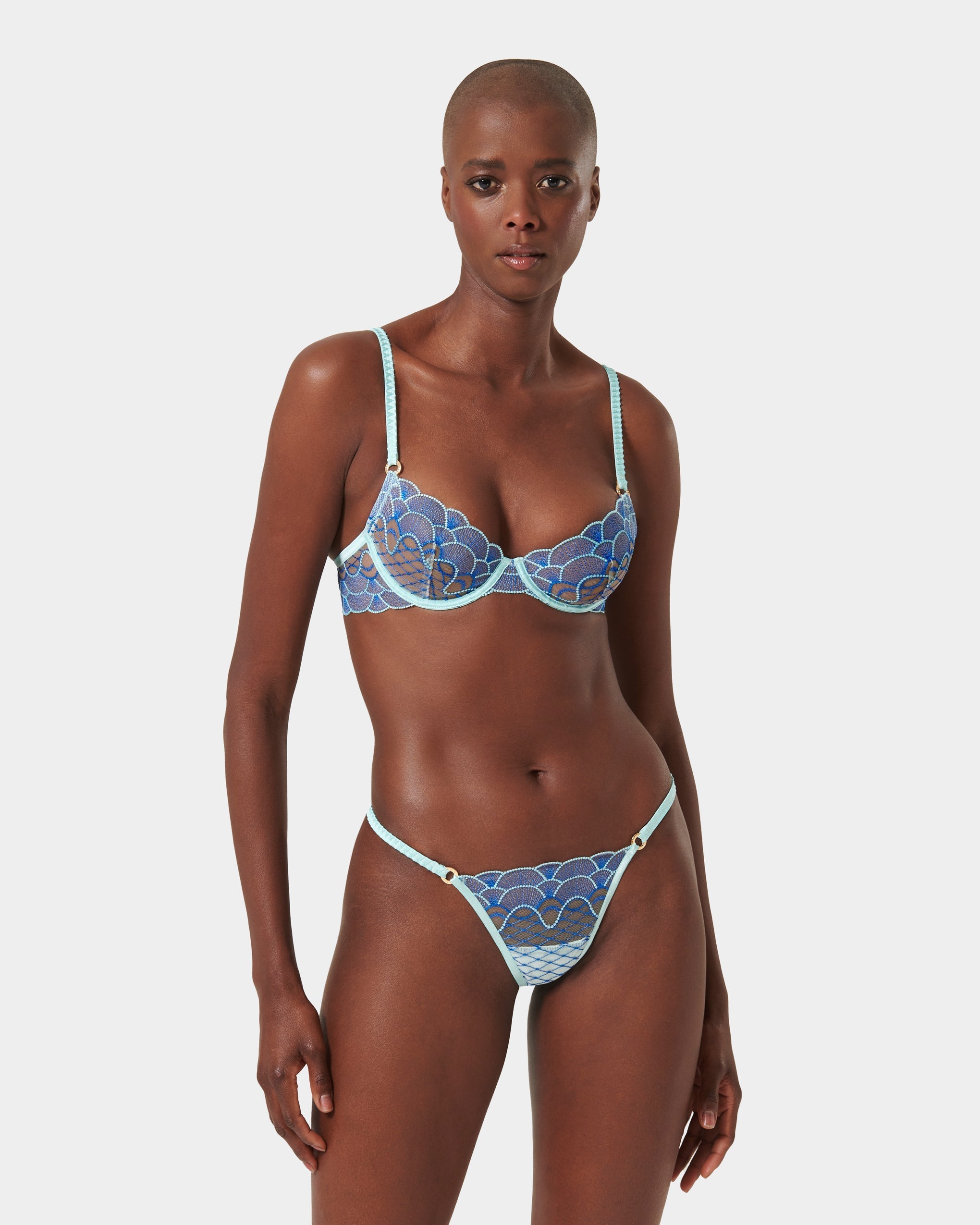 Soutien-gorge avec armatures Elina Bleu Égyptien/Bleu paradisiaque/Transparent