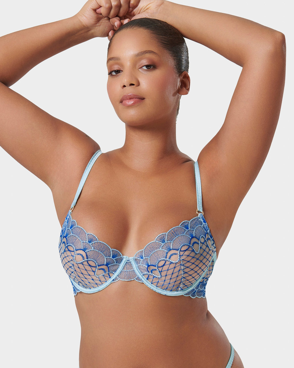 Soutien-gorge avec armatures Elina Bleu Égyptien/Bleu paradisiaque/Transparent