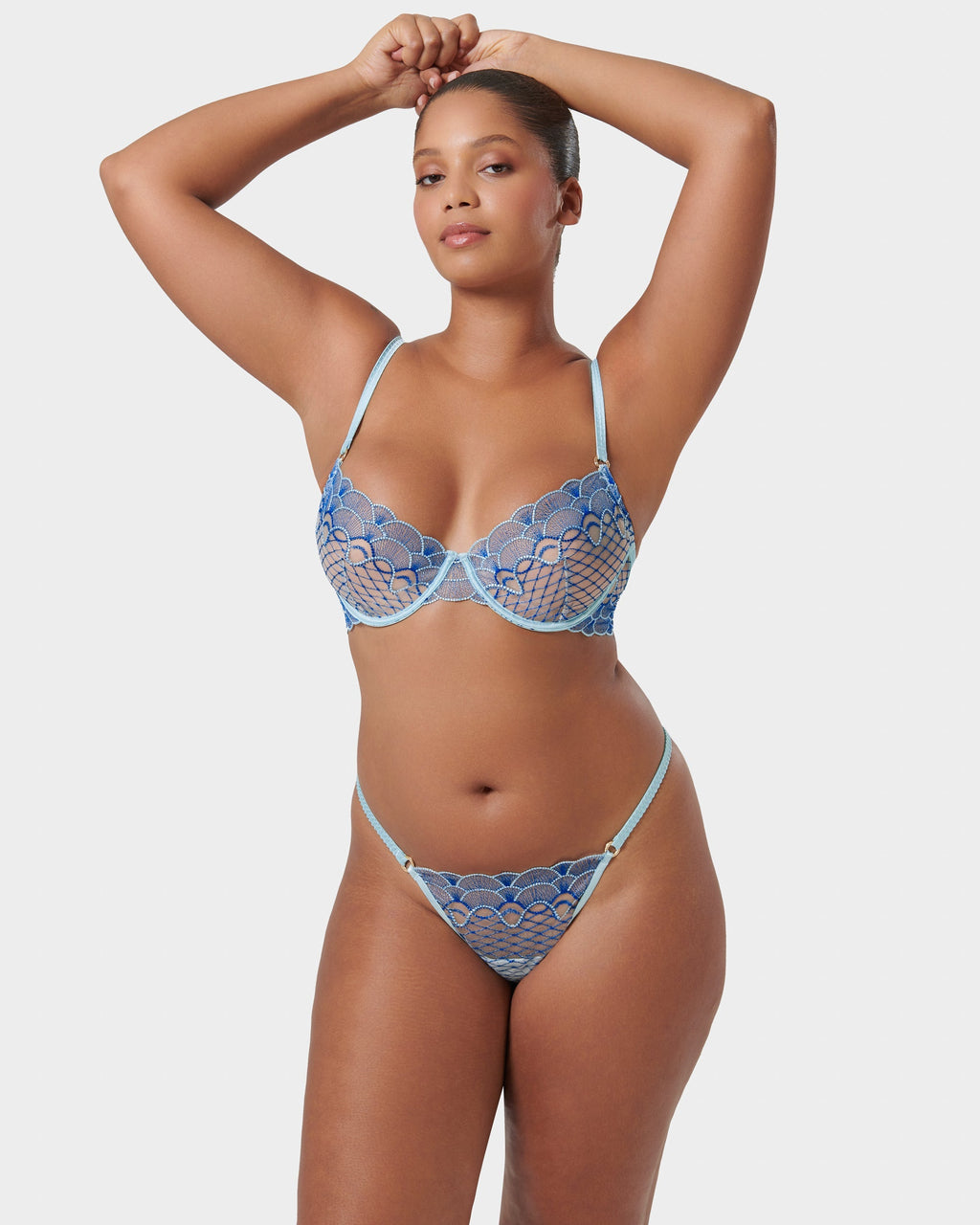 Soutien-gorge avec armatures Elina Bleu Égyptien/Bleu paradisiaque/Transparent