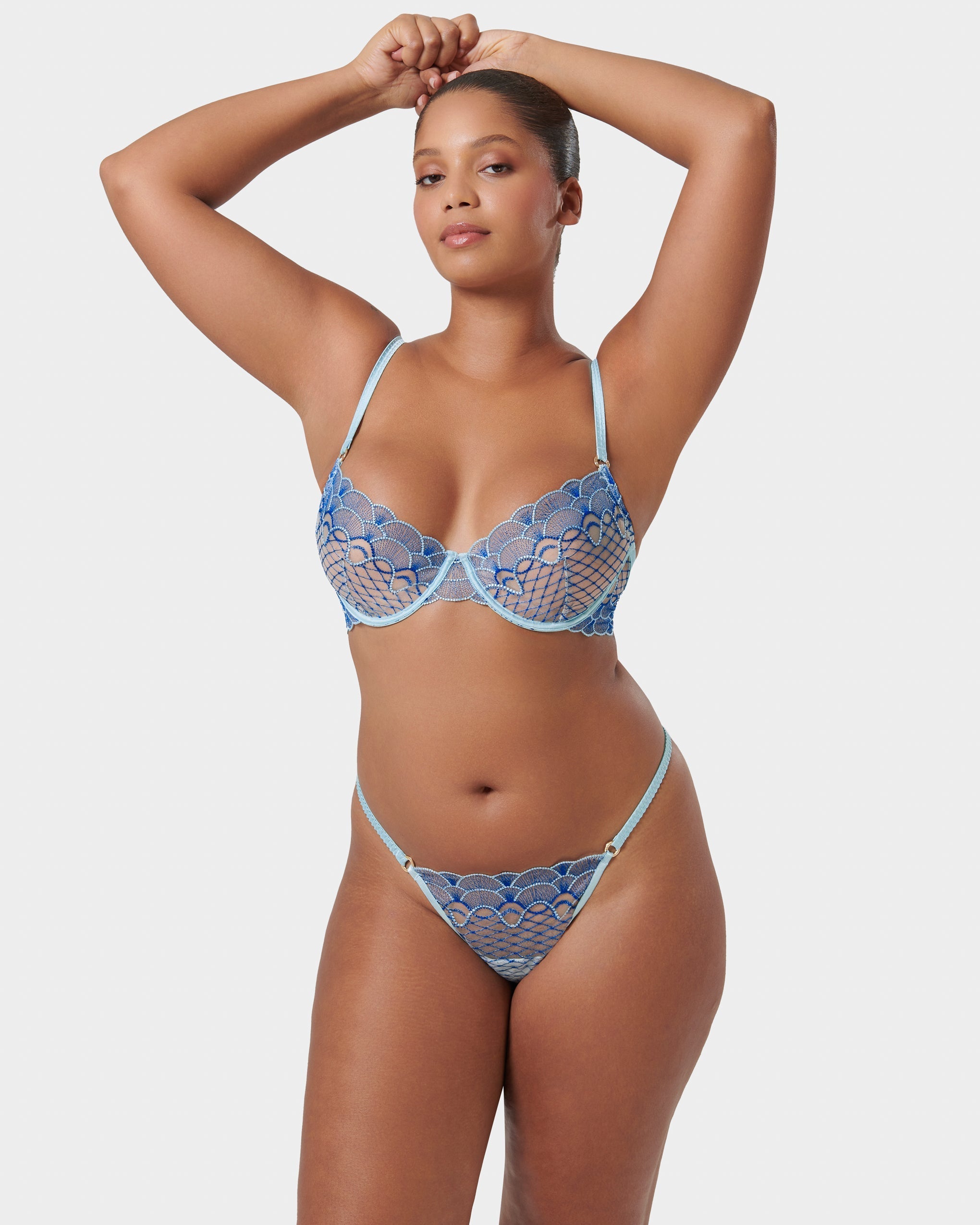 Soutien-gorge avec armatures Elina Bleu Égyptien/Bleu paradisiaque/Transparent